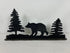 Bear in Trees Black Metalwork Decor