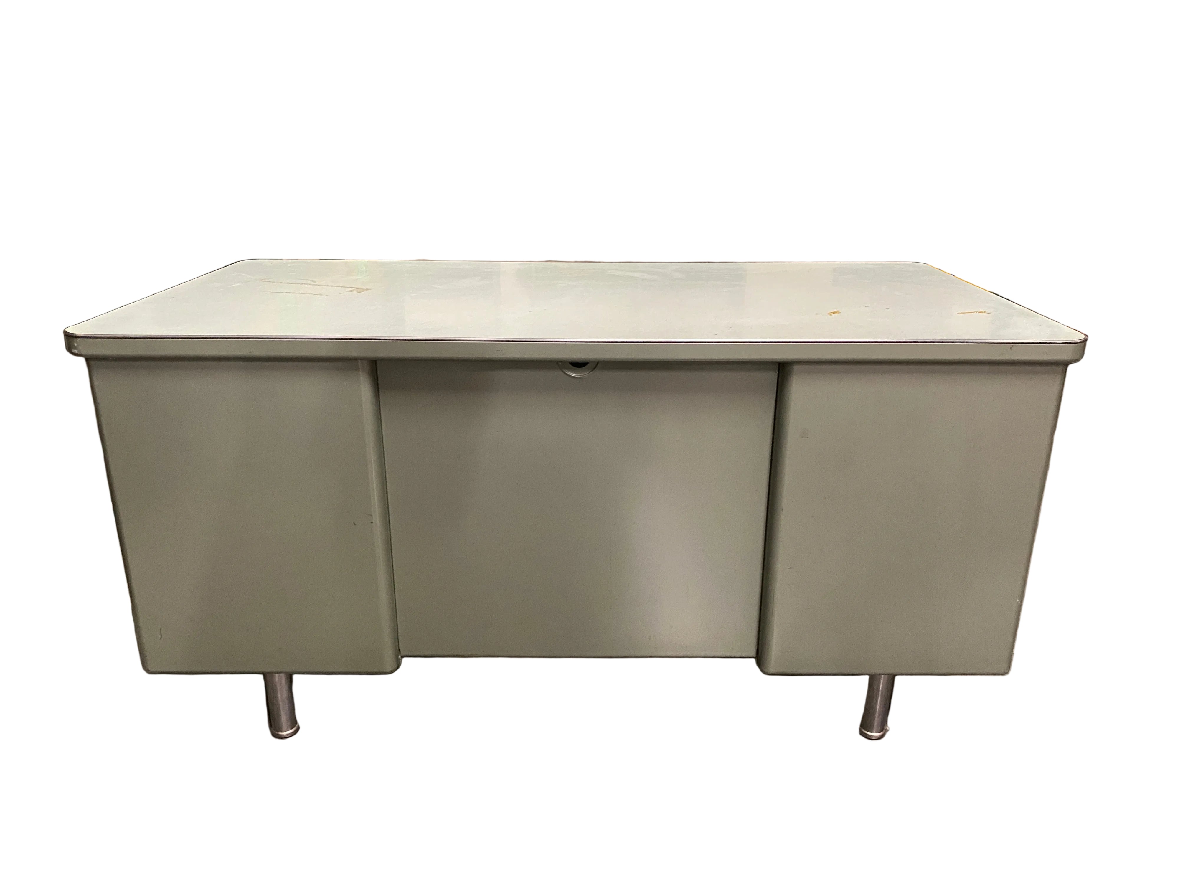 Steelcase Aquamarine Metal Executive Desk