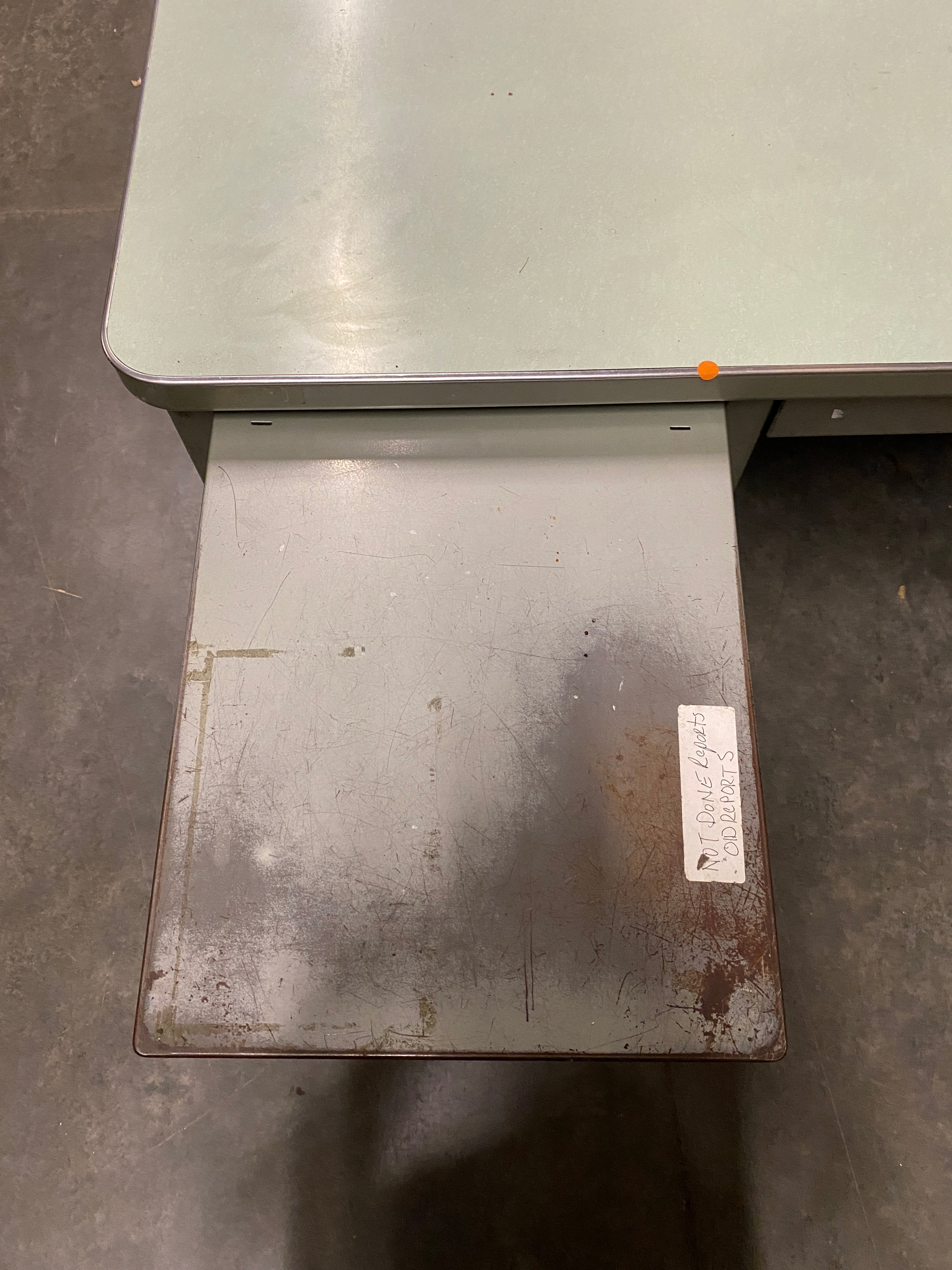 Steelcase Aquamarine Metal Executive Desk