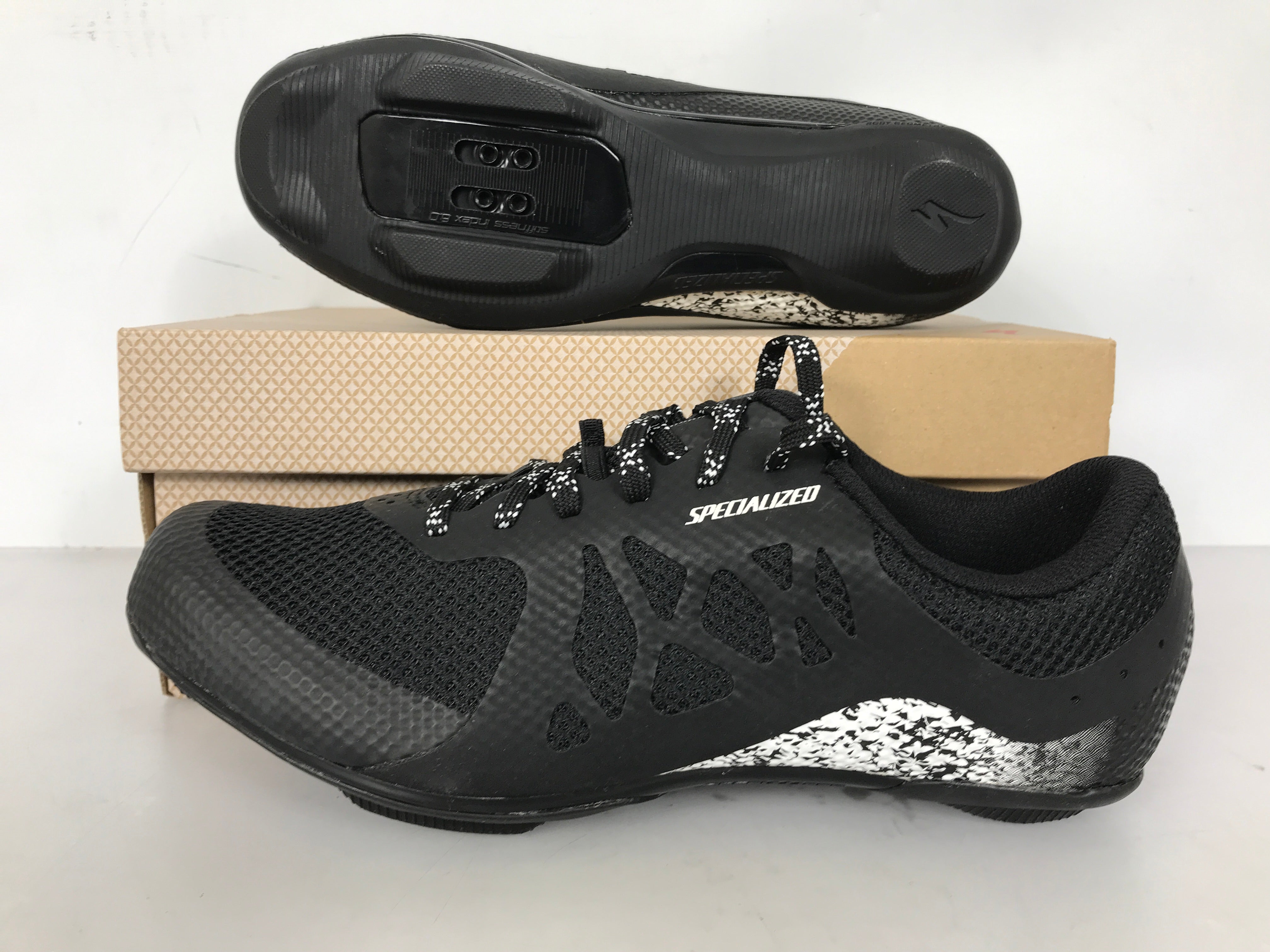 Specialized Body Geometry Black/White Remix Women's Size 10.5 / 42 NIB