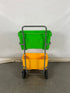 2-Shelf Mopping Trolley with Orange and Green Buckets