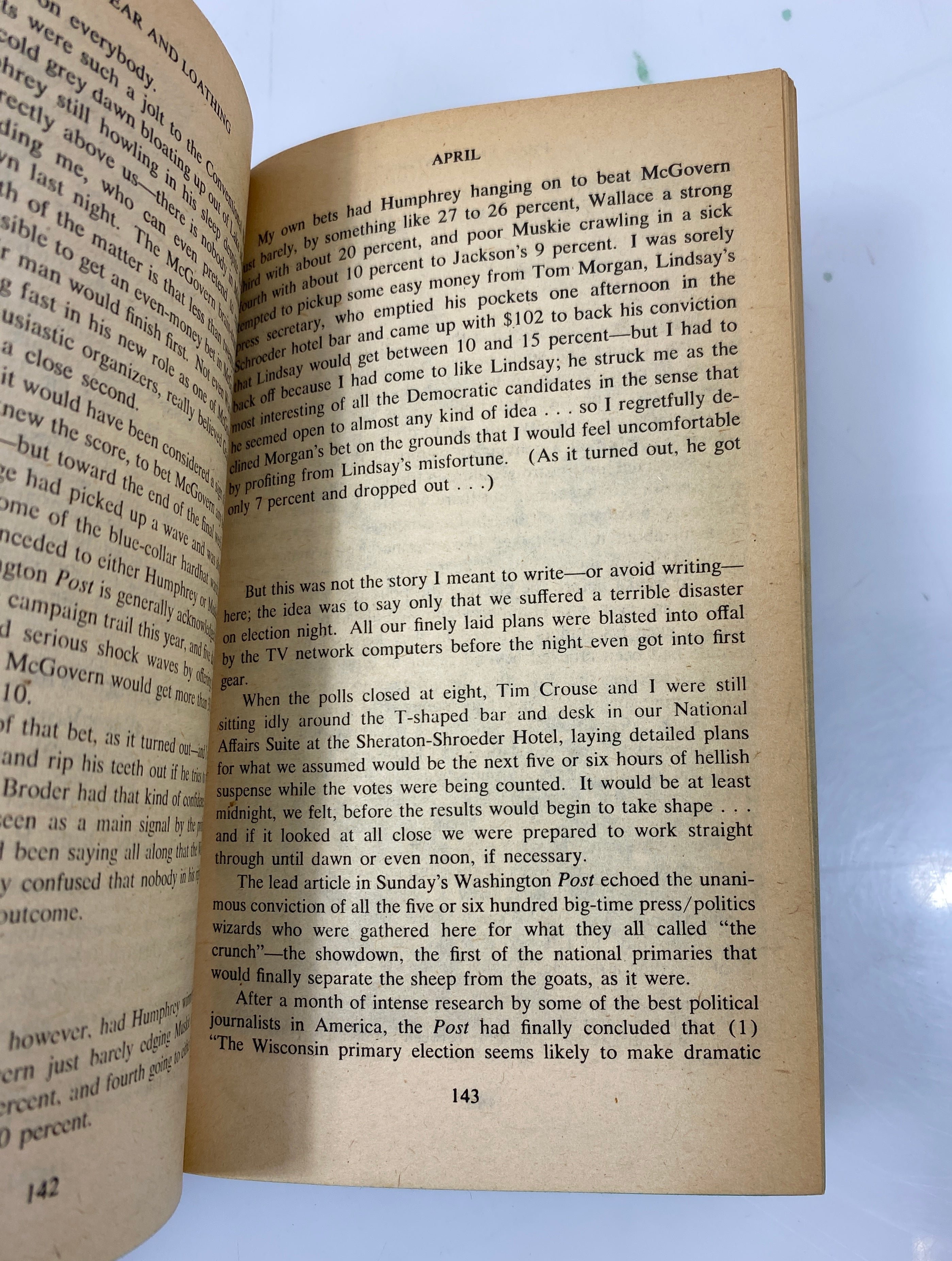 Fear and Loathing: on the Campaign Trail '72 by Thompson 1973 SC