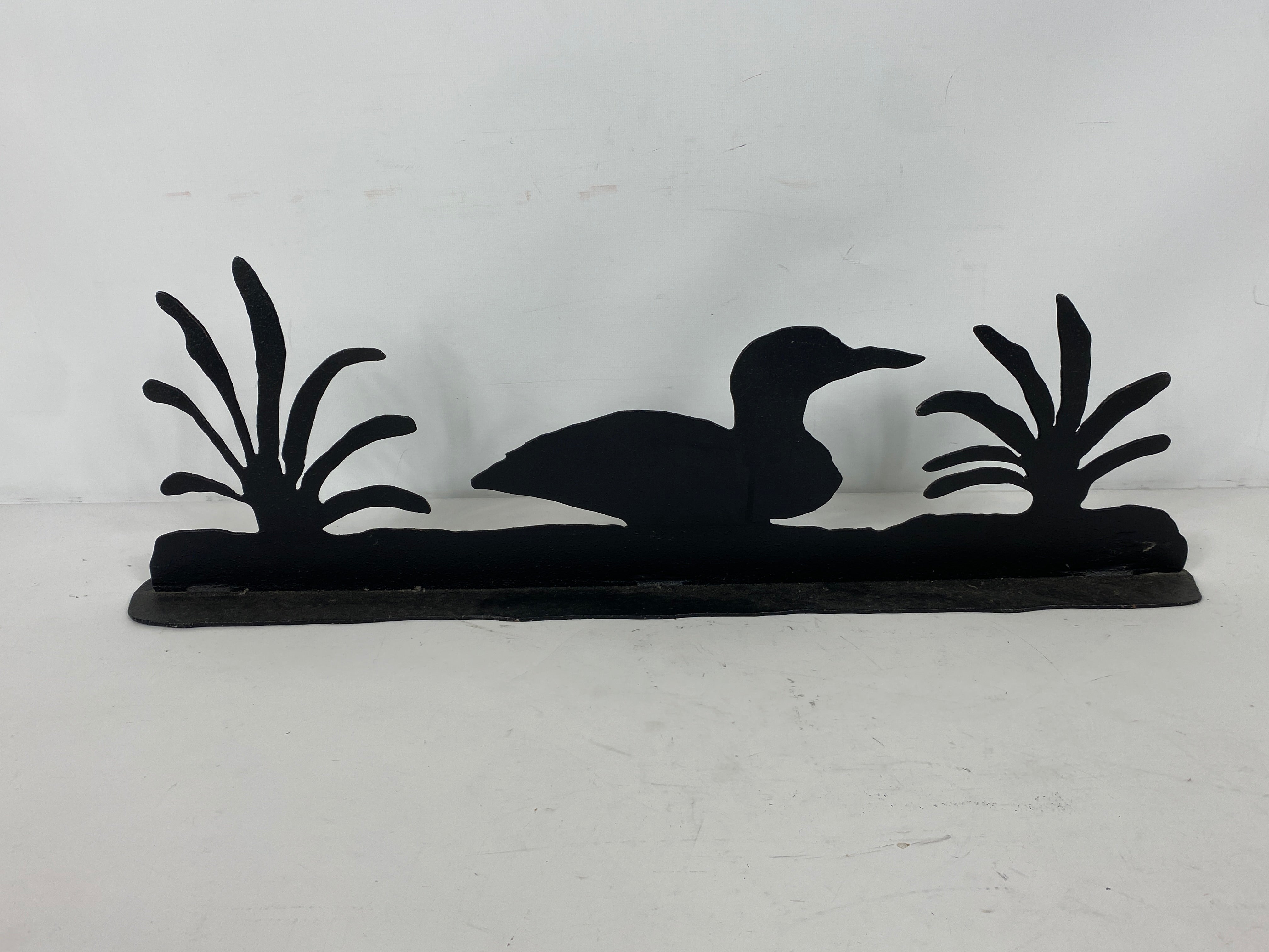 Duck in Pond Black Metalwork Decor #2