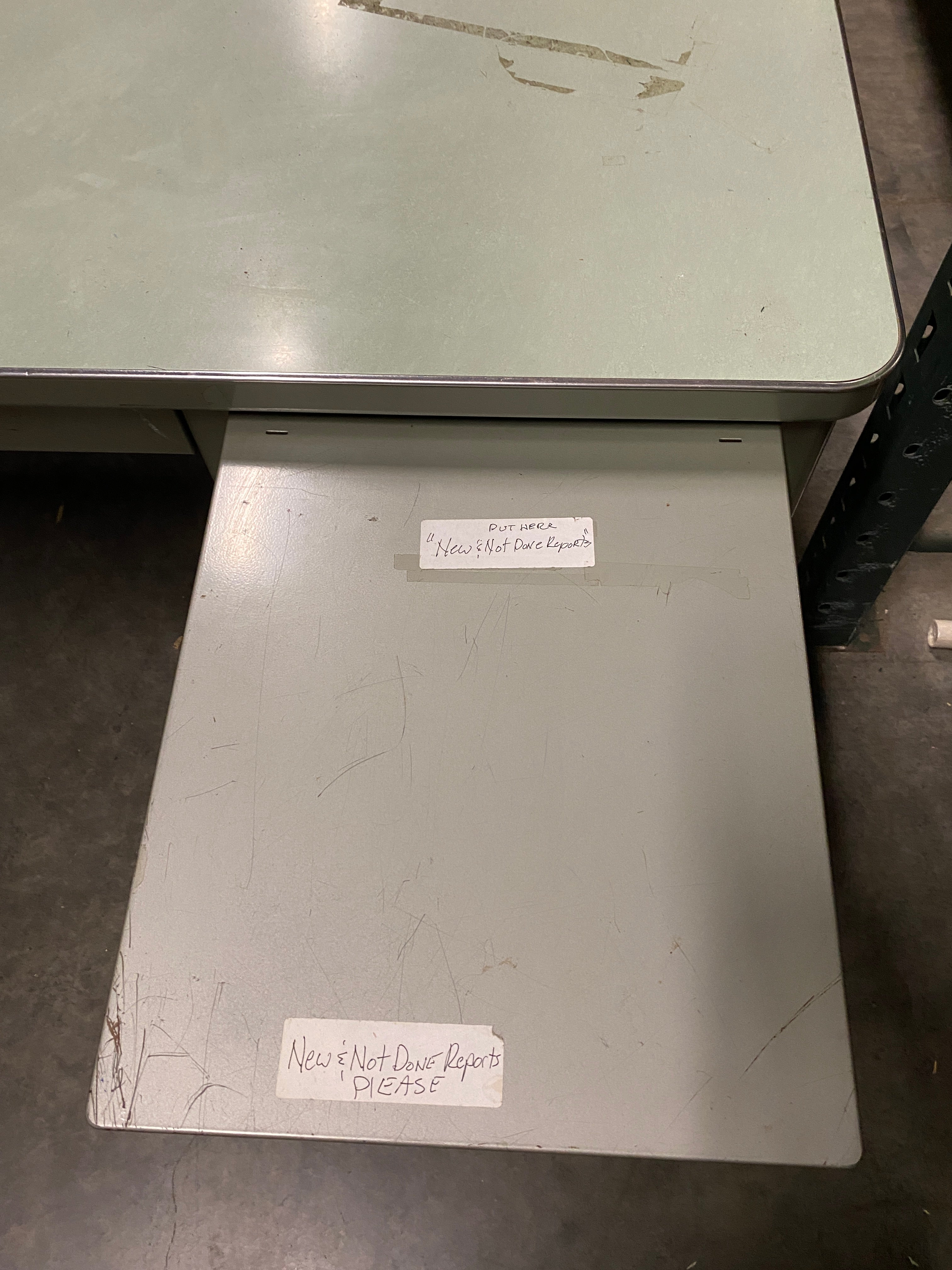 Steelcase Aquamarine Metal Executive Desk