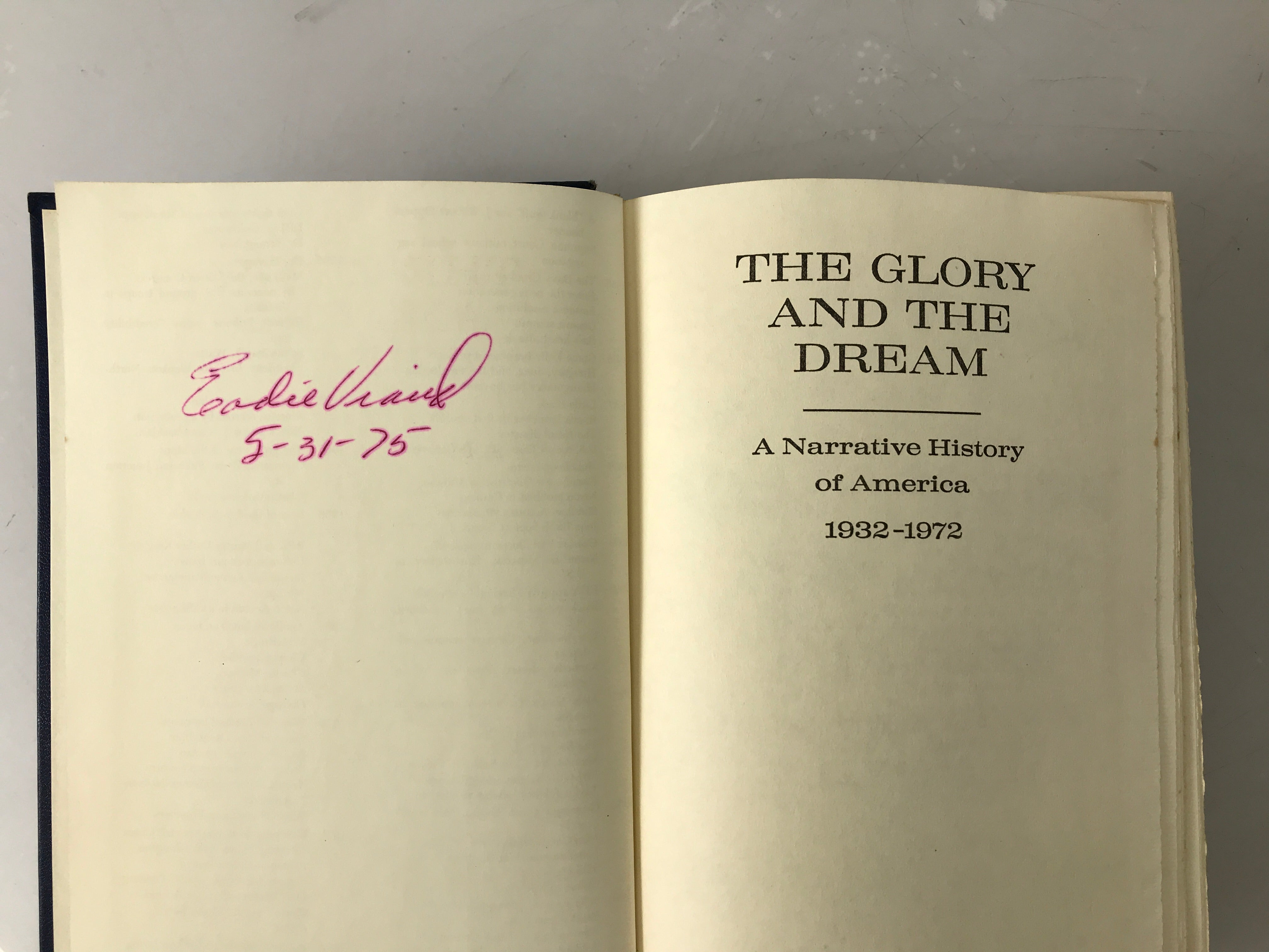 Two Volume Set The Glory and the Dream by William Manchester 1974 HC