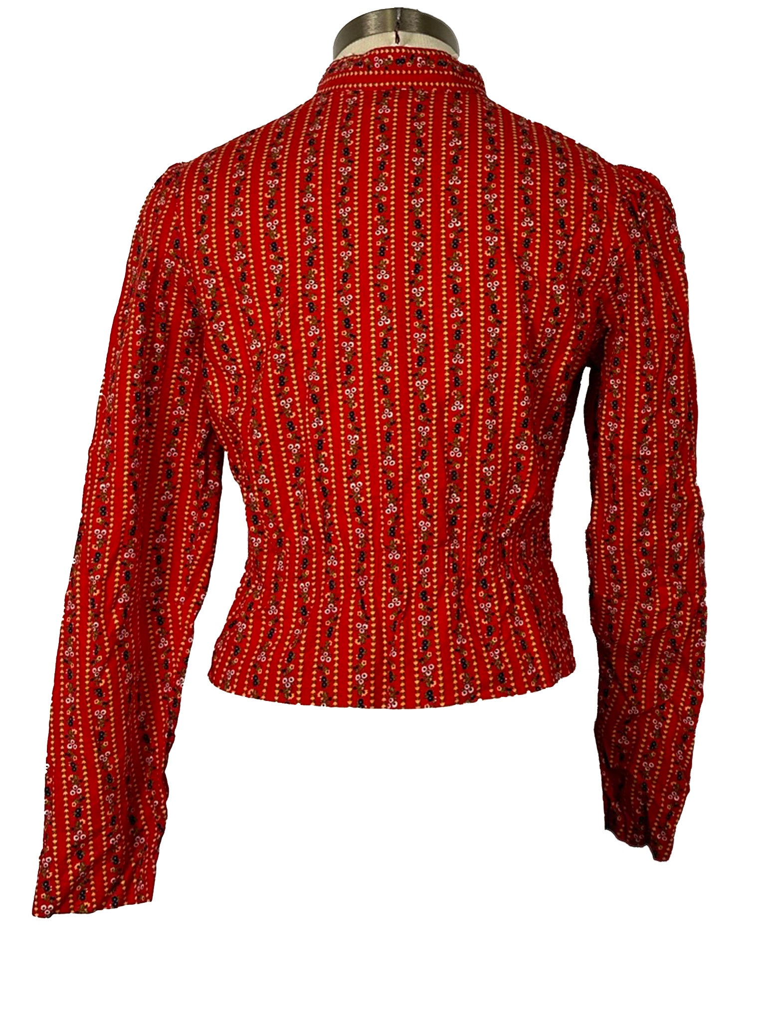 Turtle Bax Vintage Red Full Sleeve Princess Blouse Women's Size 13/14