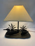 Lamp with Ducks in Pond Black Metalwork Decor Base