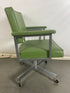 Green Upholstered Metal Frame Chair