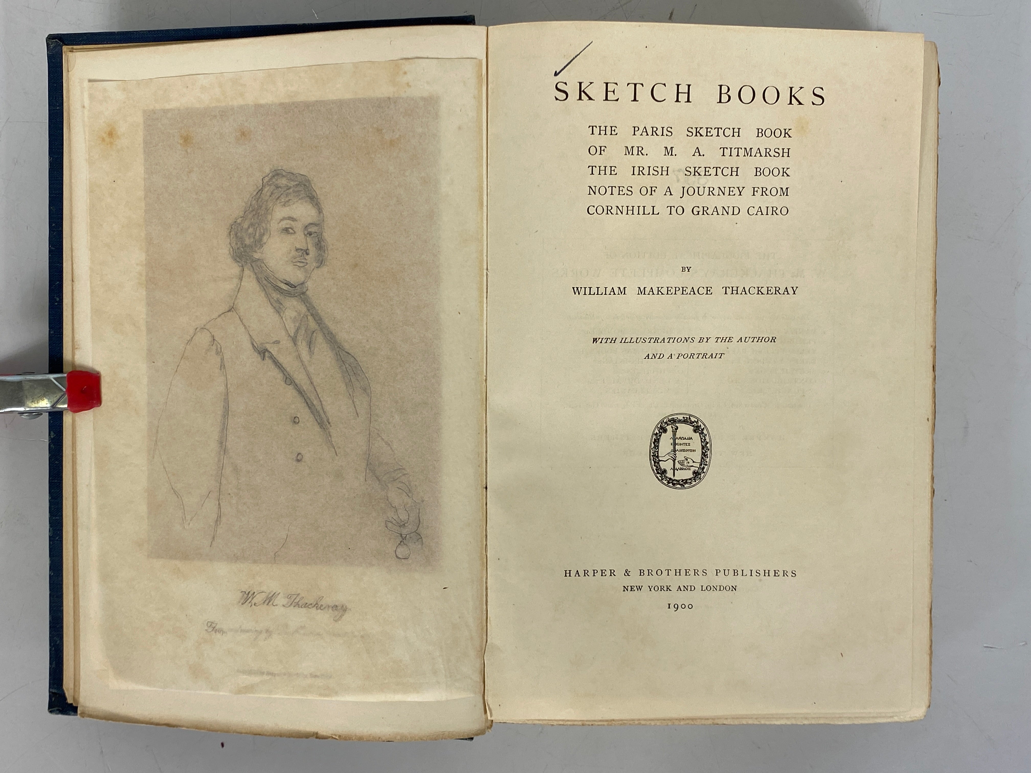 Sketch Books William Makepeace Thackeray 1900 Antique HC