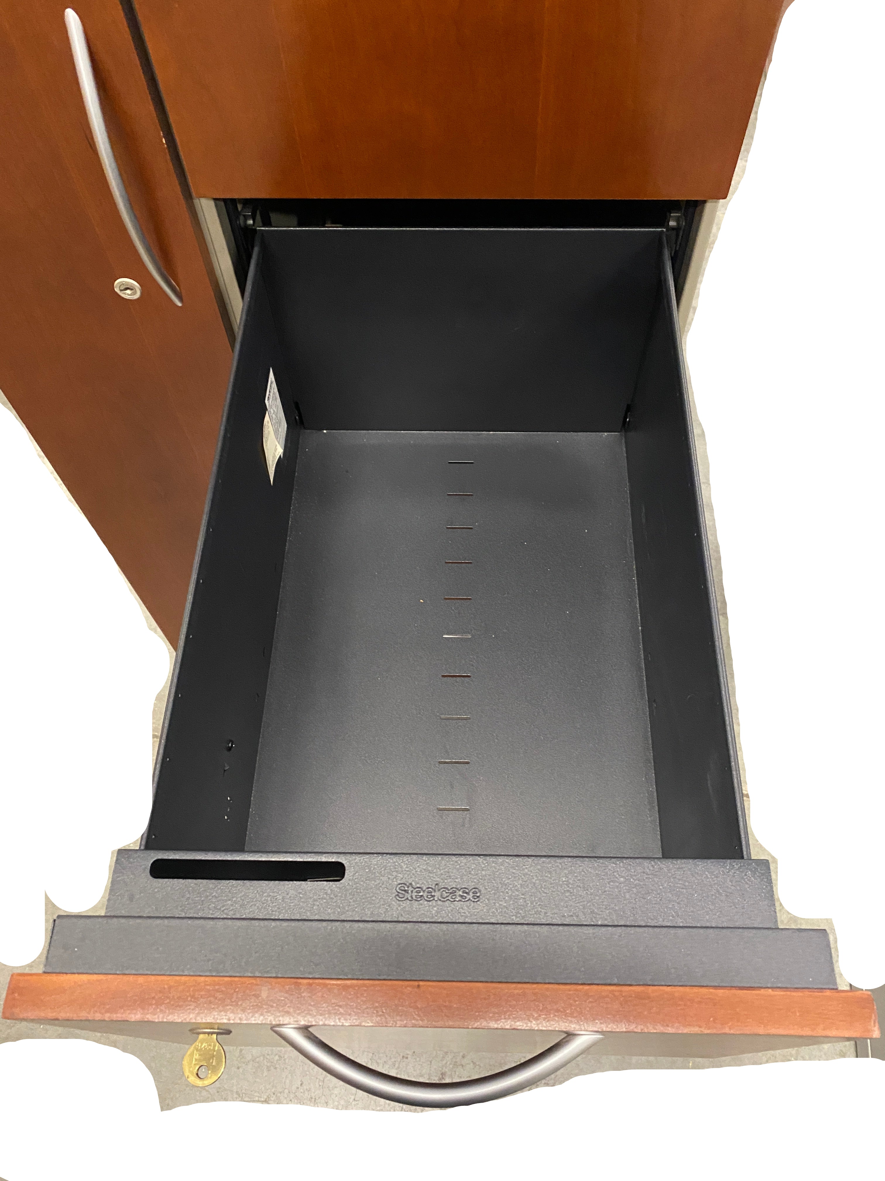 Steelcase # RVD24245LCP Left Side Closet Wood Facade Cabinet With Drawers