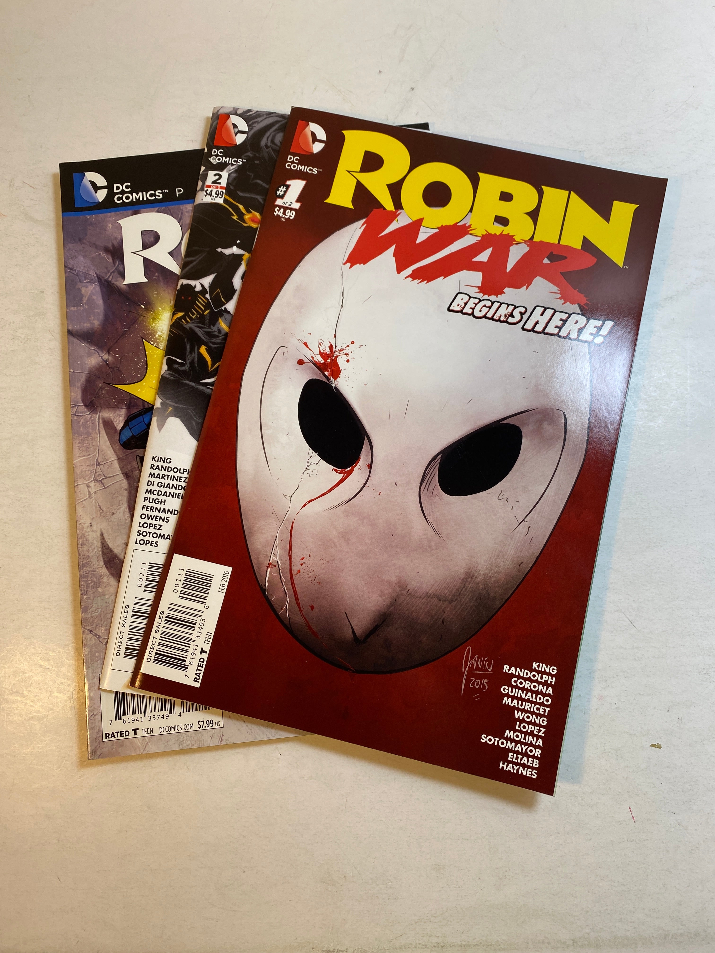 Lot of 3 Robin War DC Comics 2016