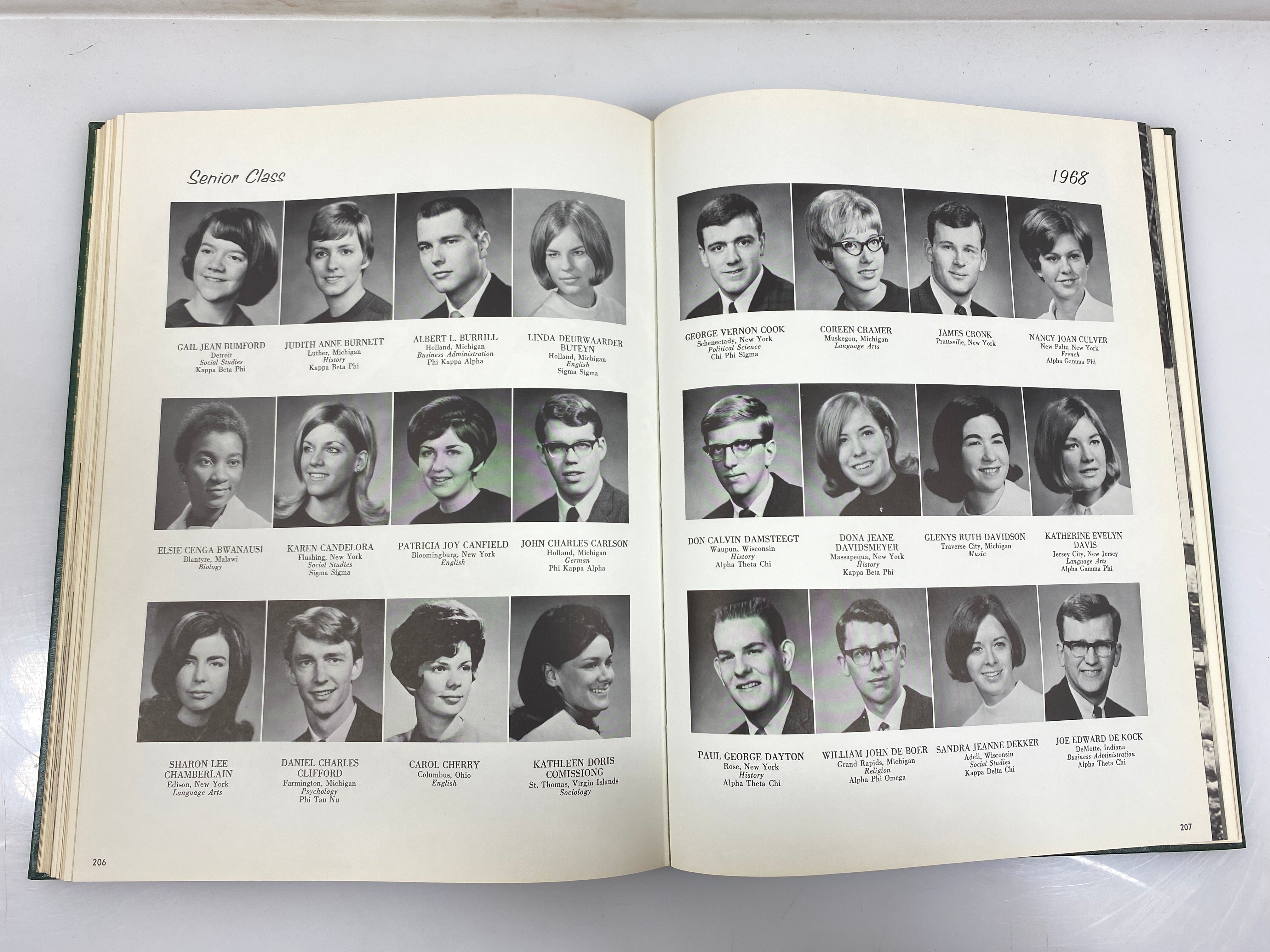 1968 "Milestone" Hope College Yearbook Holland Michigan HC