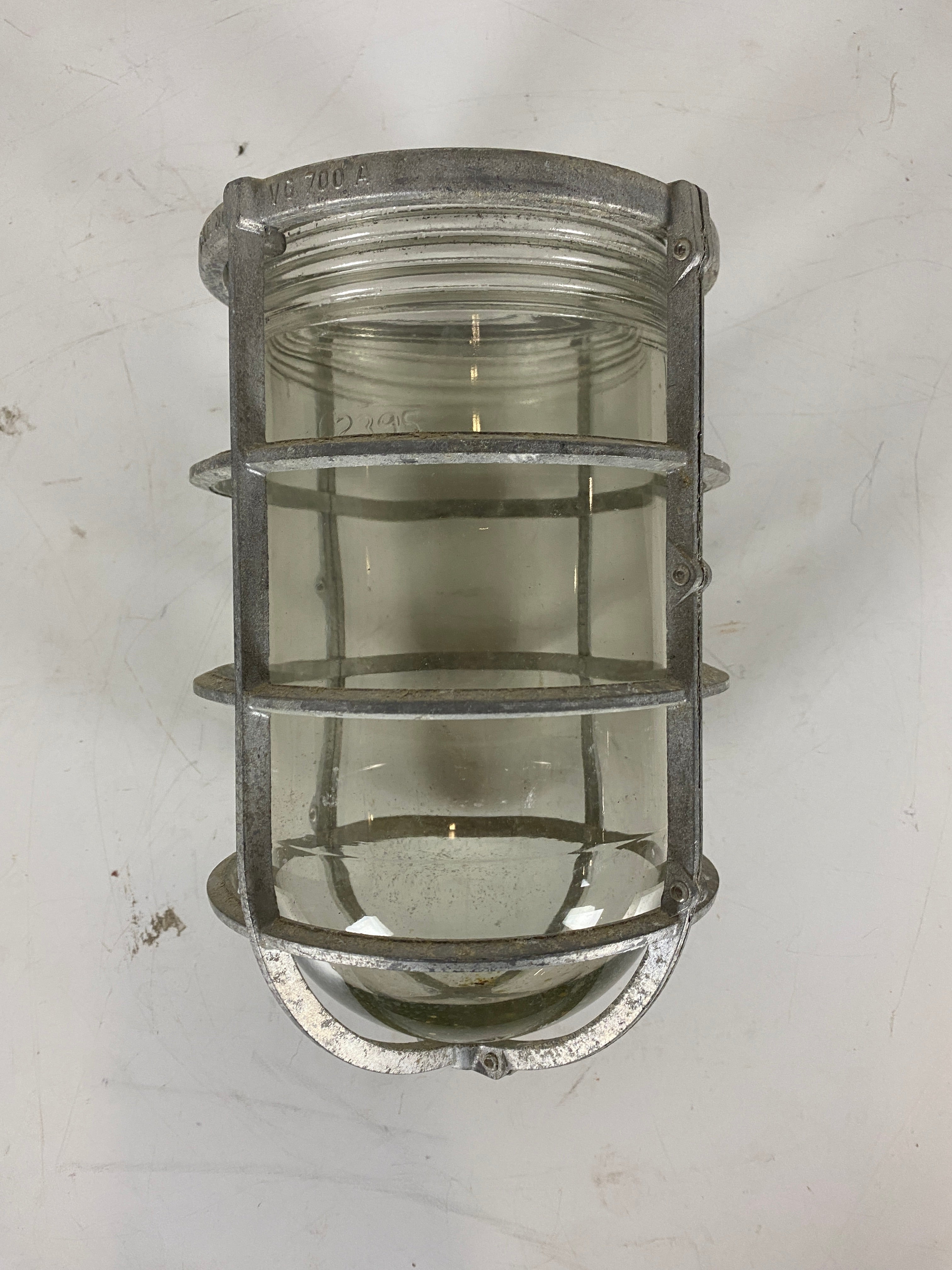 Steel and Glass Industrial Light Cover