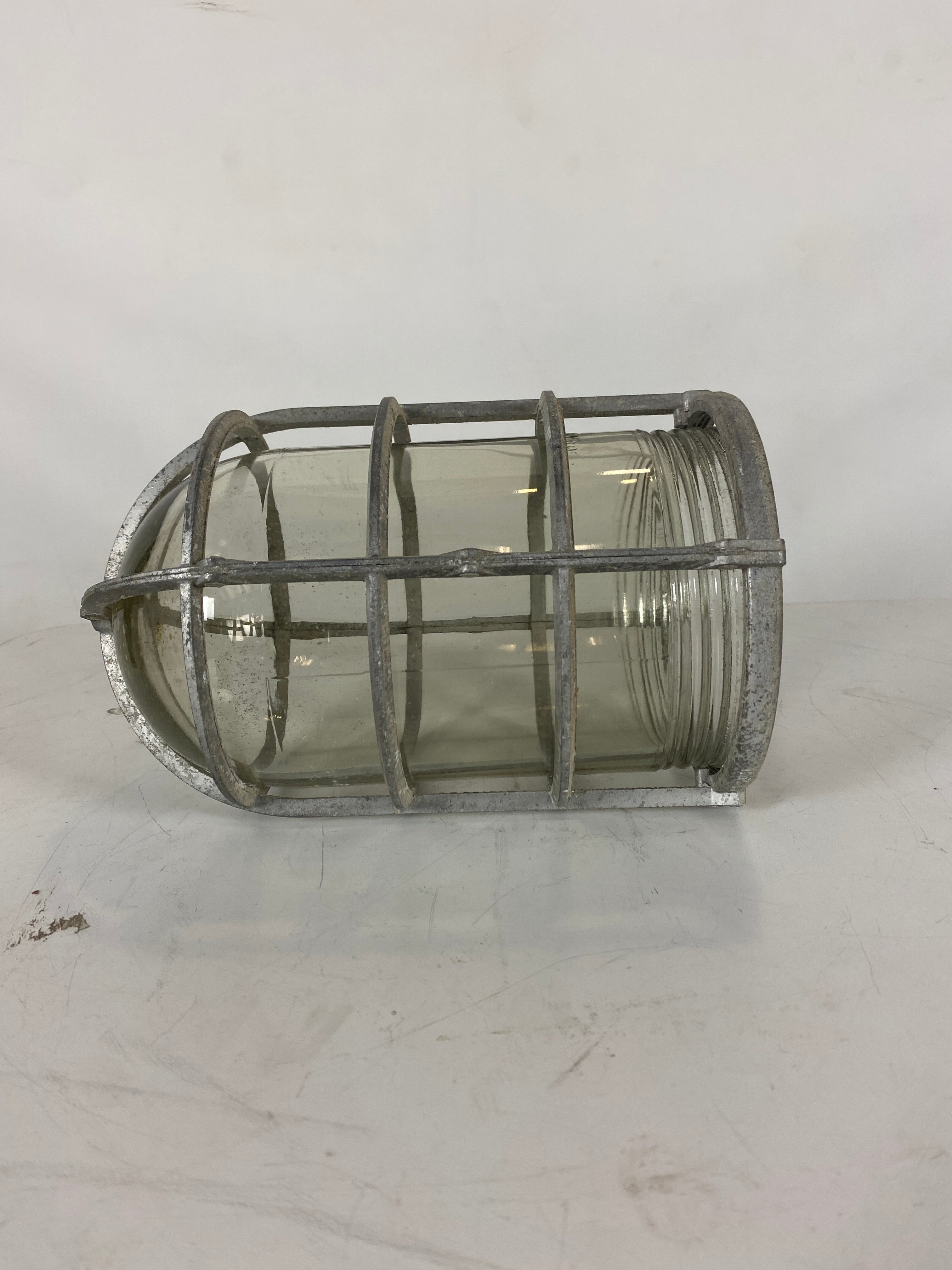 Steel and Glass Industrial Light Cover