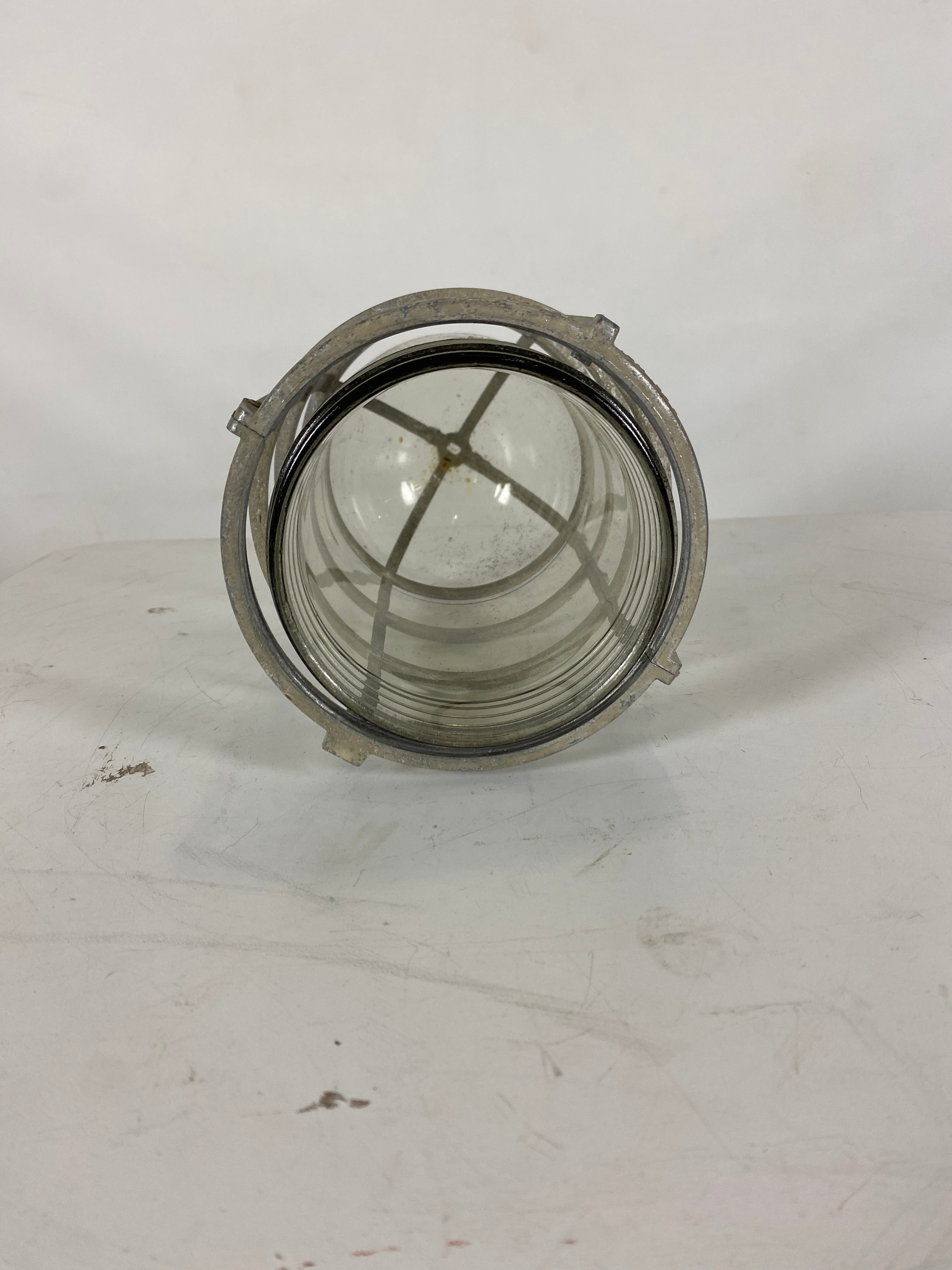 Steel and Glass Industrial Light Cover