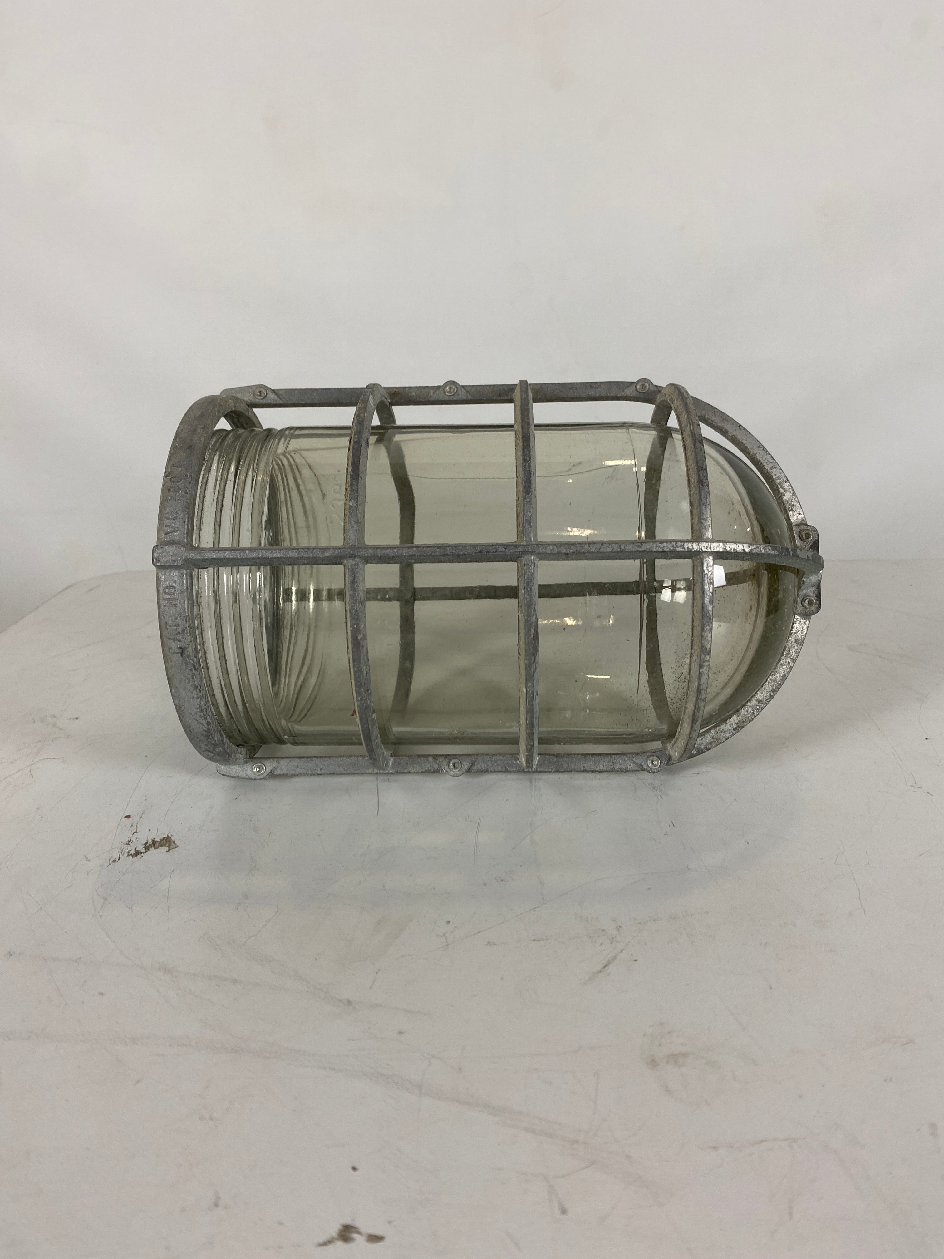 Steel and Glass Industrial Light Cover