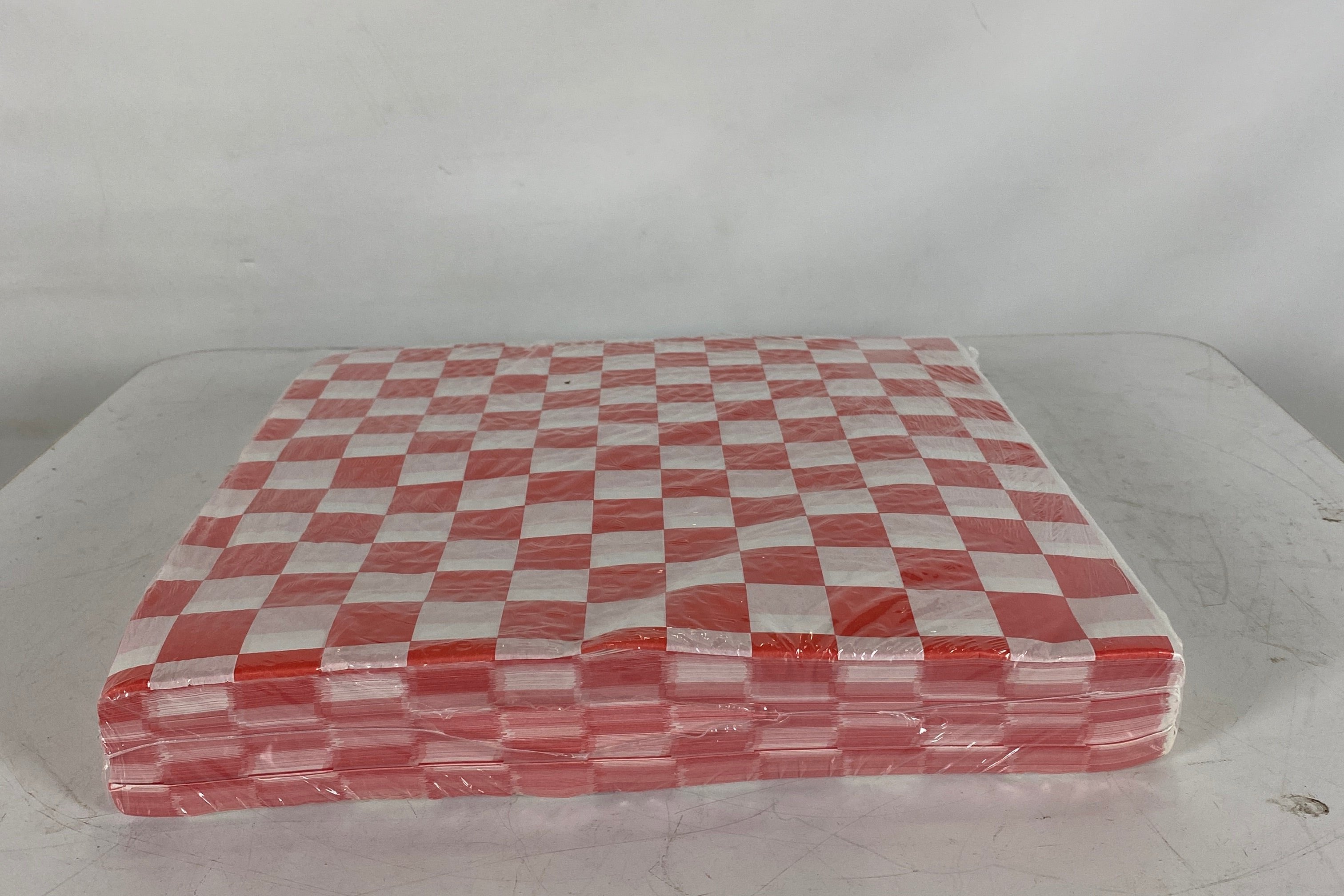 Red and White Checkered Wax Paper for Sandwich Wraps