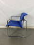 Mid Century Modern Hopsacking and Chrome Tubular Chair by Herman Miller