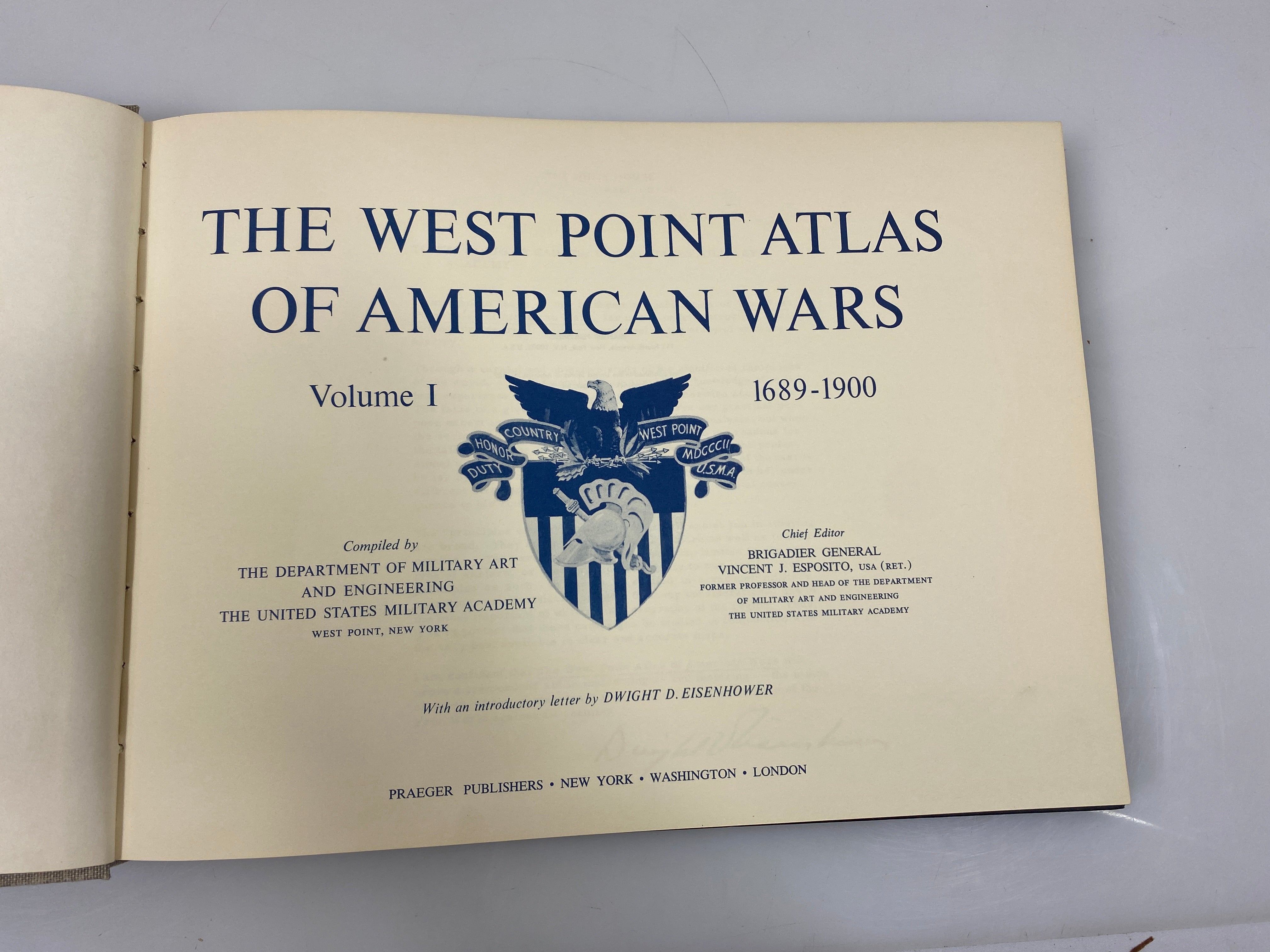 Set of 2: The West Point Atlas of American Wars 1972 5th Ed. HC