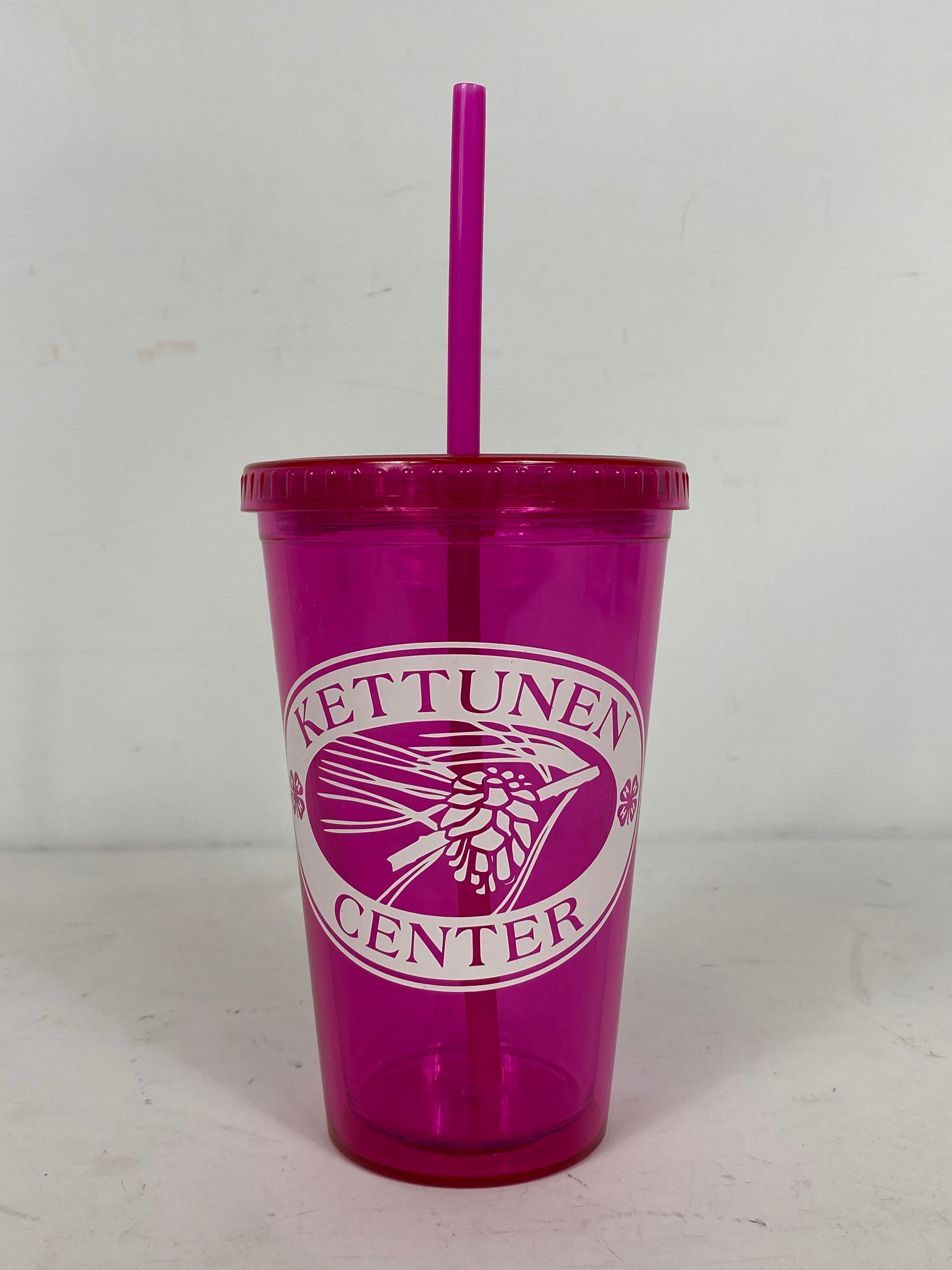 Pink Kettunen Center 16 oz Acrylic Cup with Lid