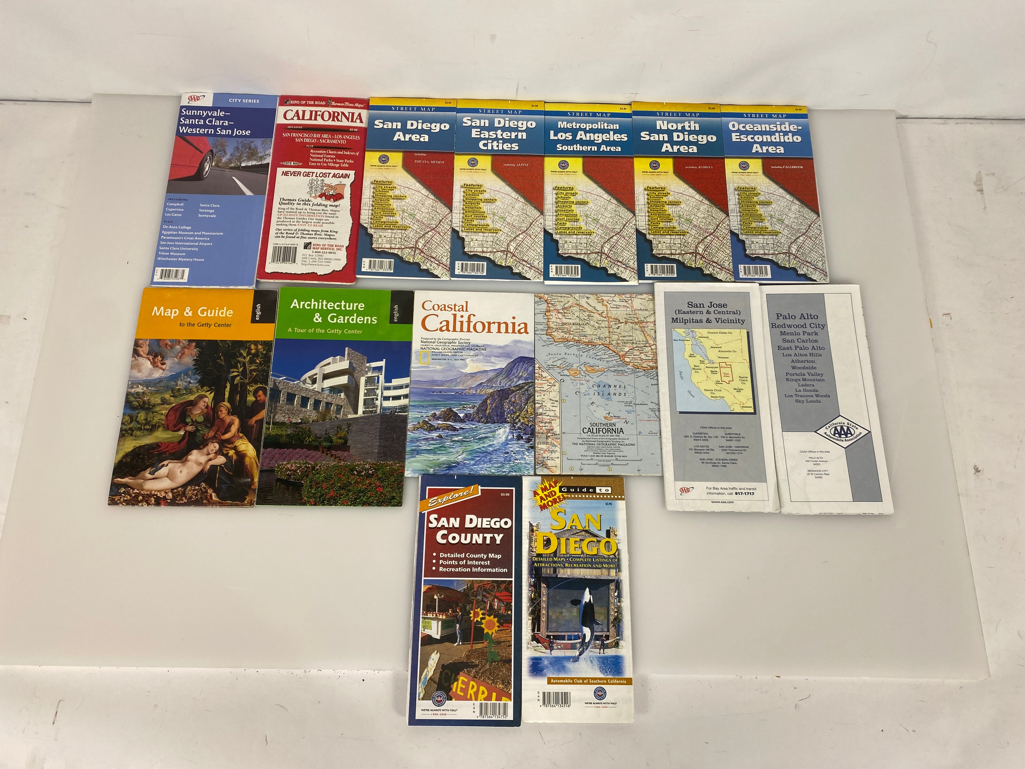 Lot of Southern California Maps/Guides-LA/San Diego/San Jose/Palo Alto/AAA