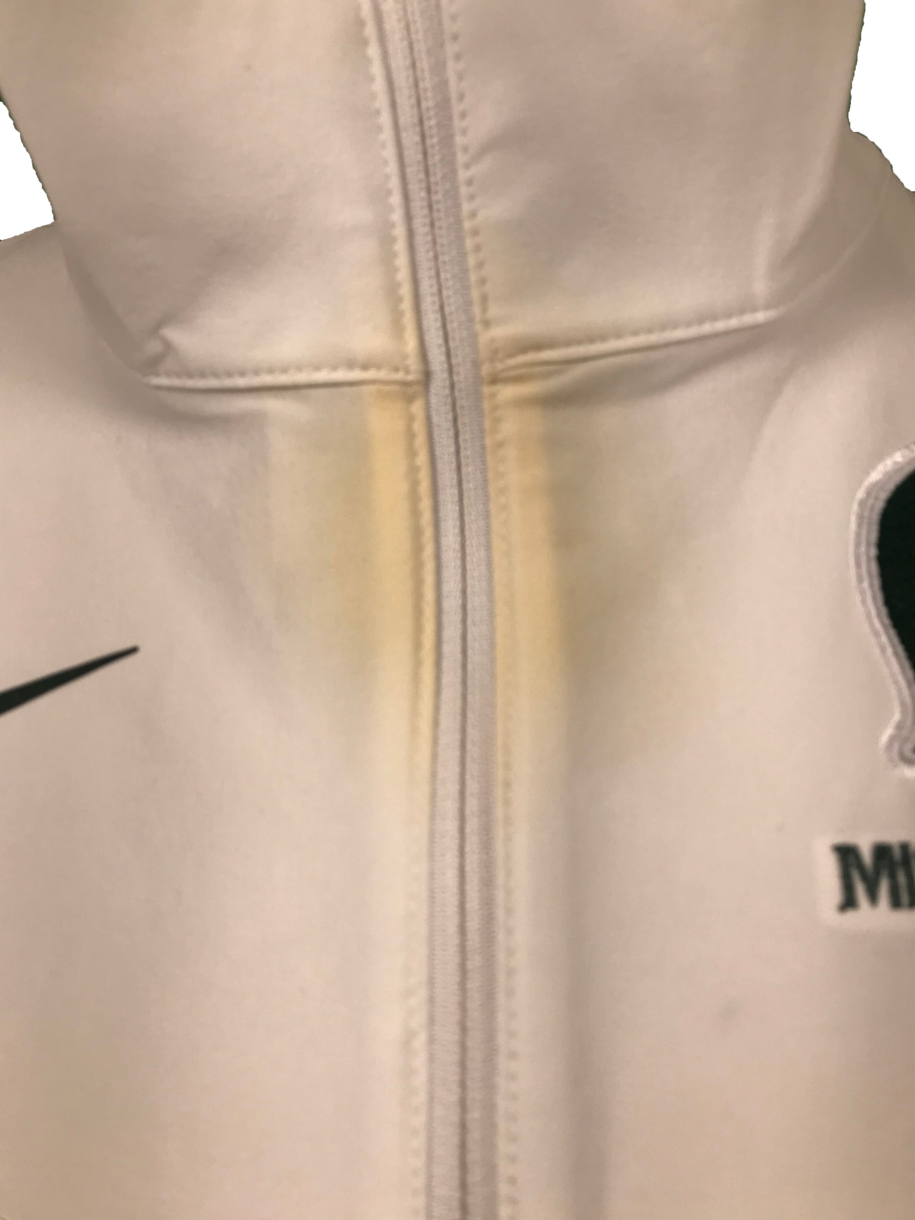 Nike Men's Michigan State University White Short Sleeve Half- Zip Men's Size Large