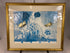 Gold Framed Blue and Gold Collage Art