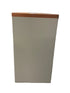 Steelcase Gray Metal Wide Bookshelf Unit With Woodgrain Laminate Top