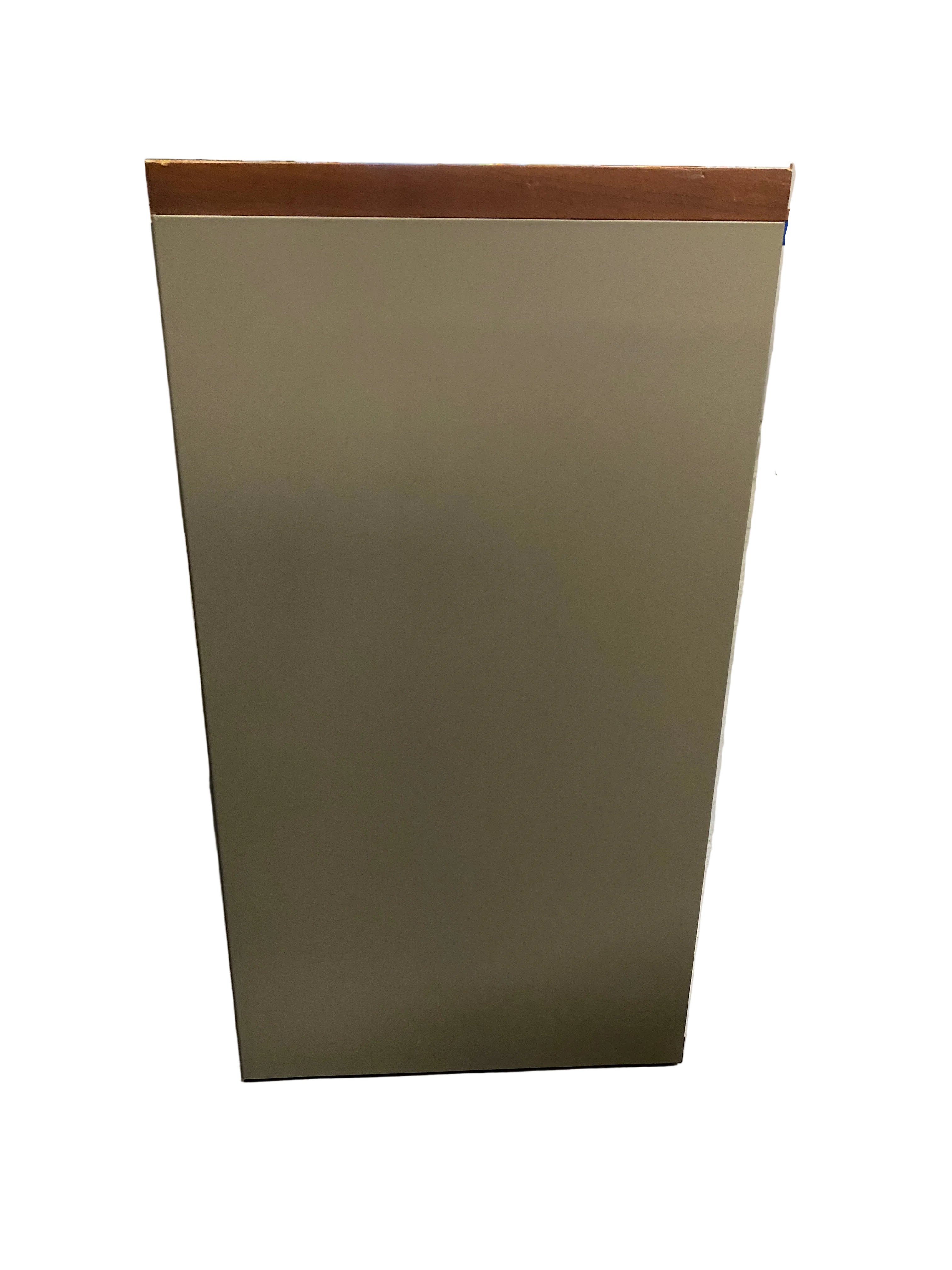 Steelcase Gray Metal Wide Bookshelf Unit With Woodgrain Laminate Top