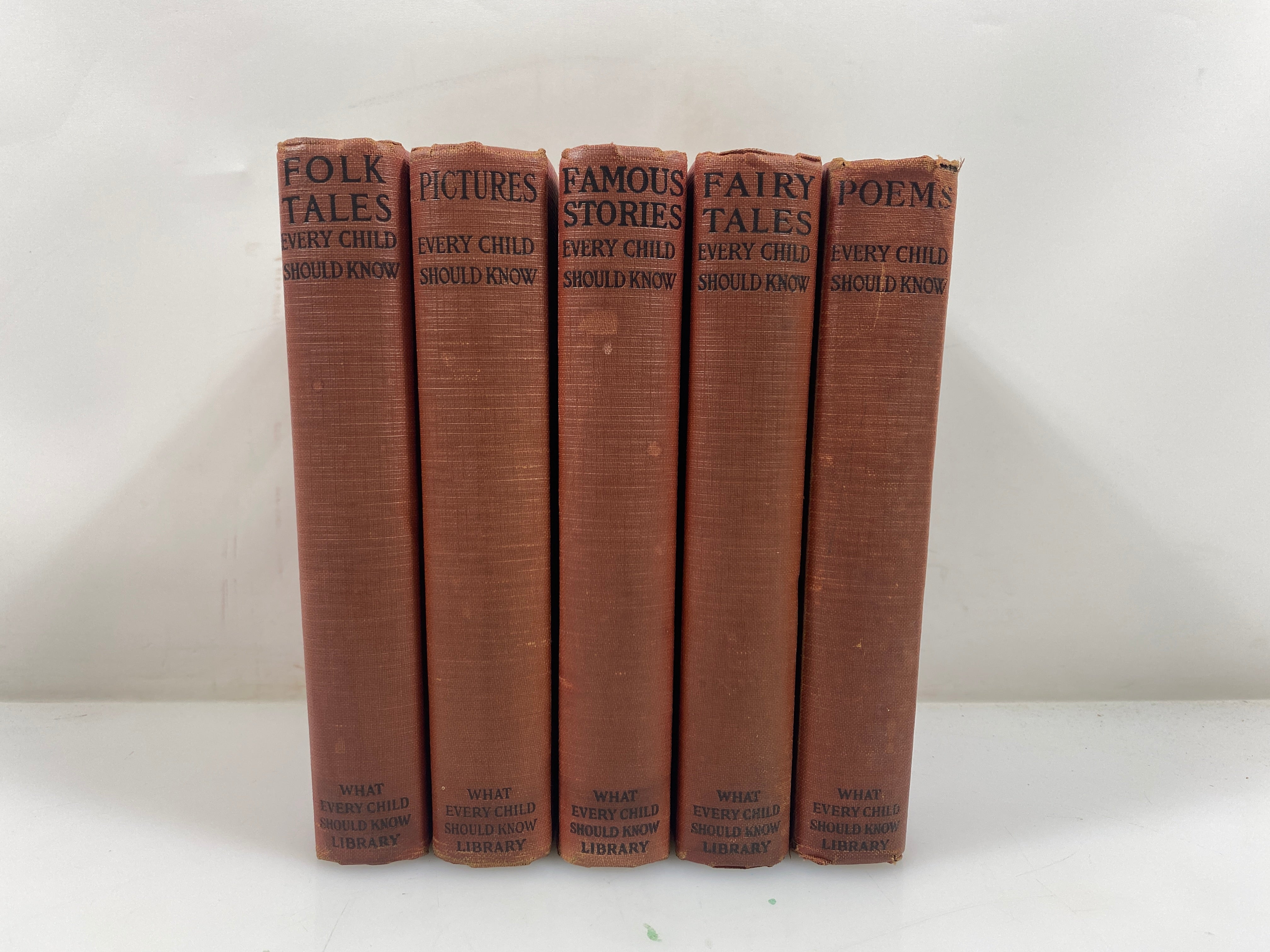 Lot of 5 Every Child Should Know: Folk Tales, Pictures 1905-1912 HC