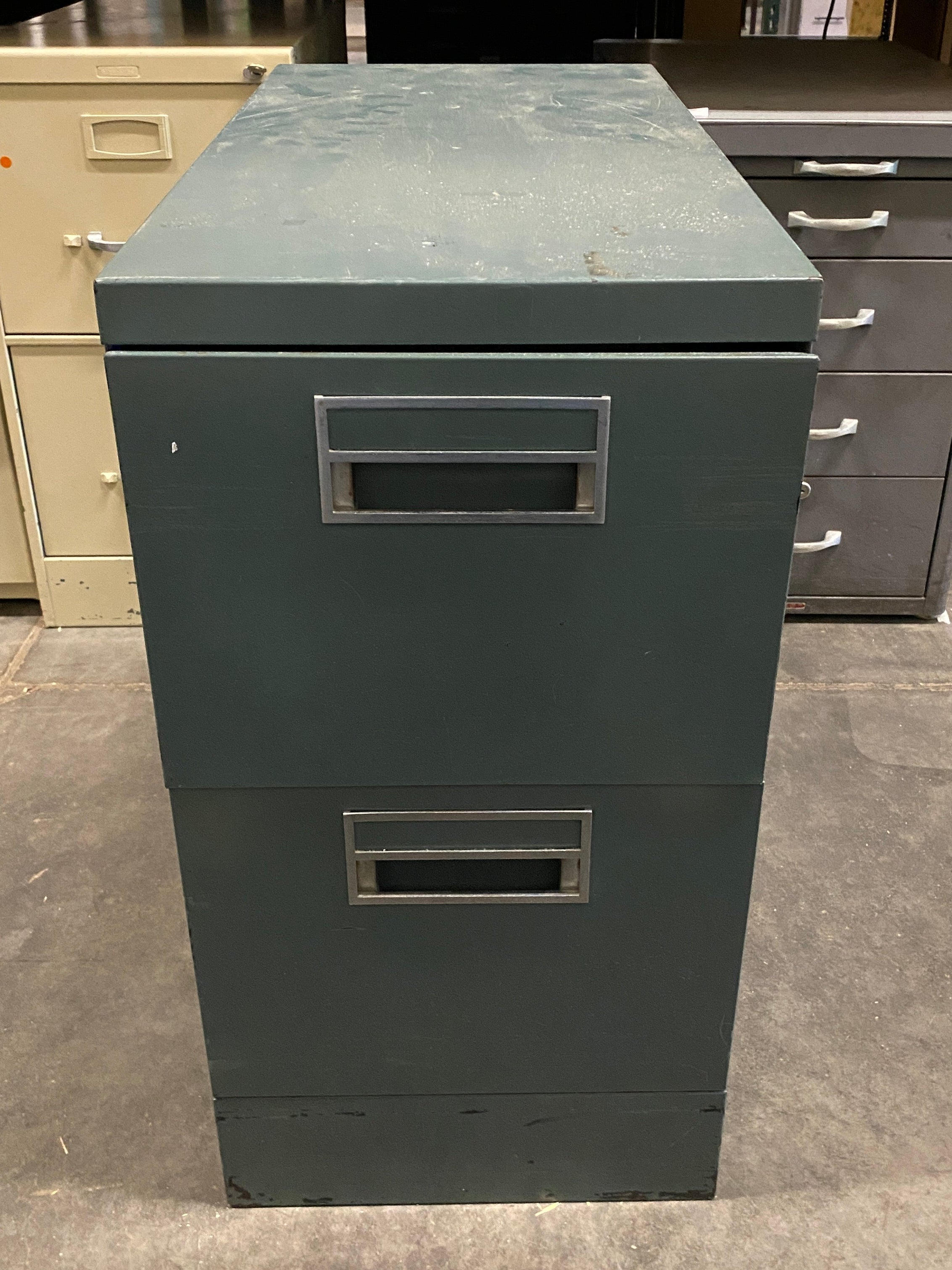 Steelcase Green 2 Drawer File Cabinet