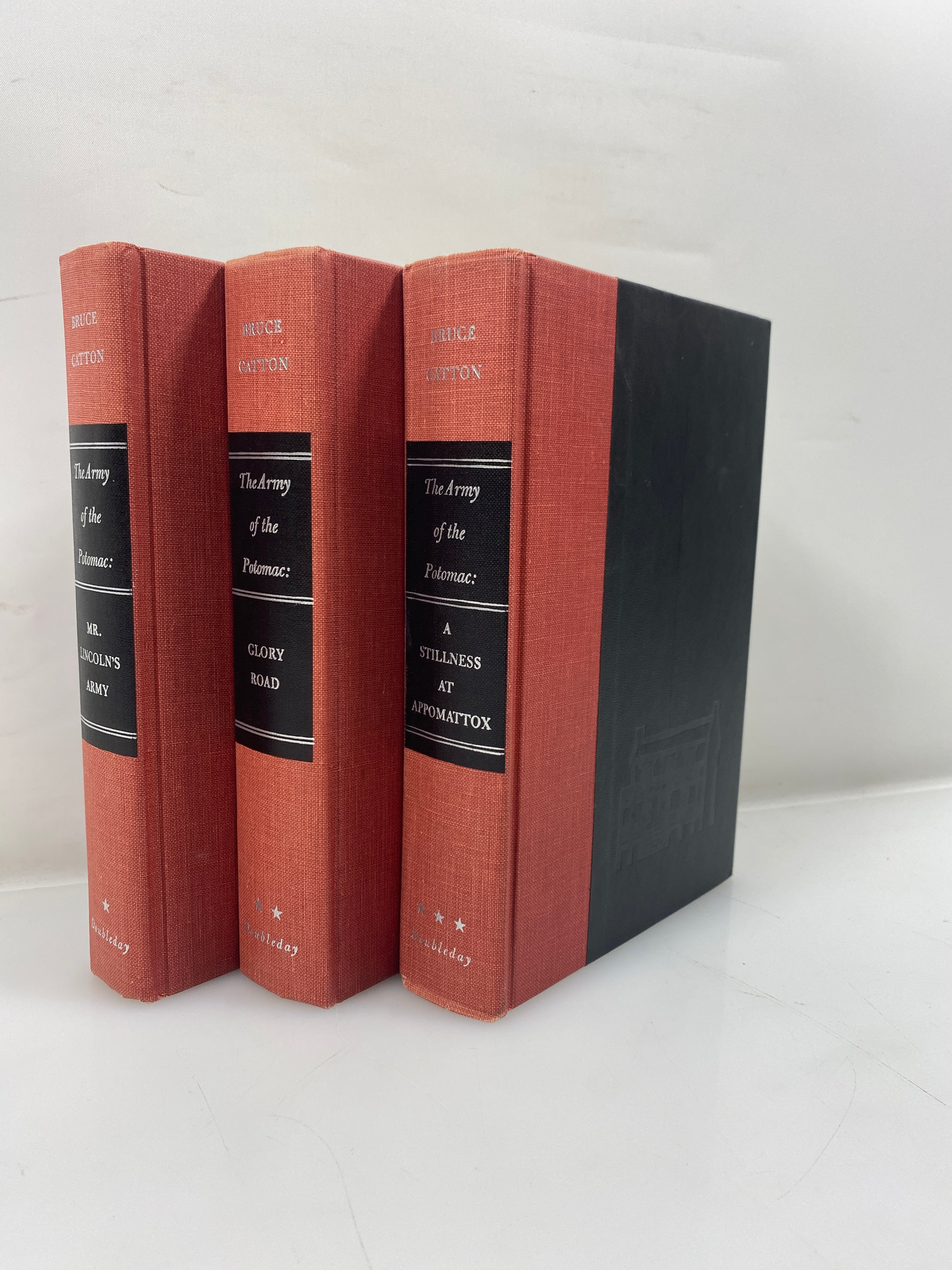 Set of 3 The Army of the Potomac by Bruce Catton 1952-62 HC