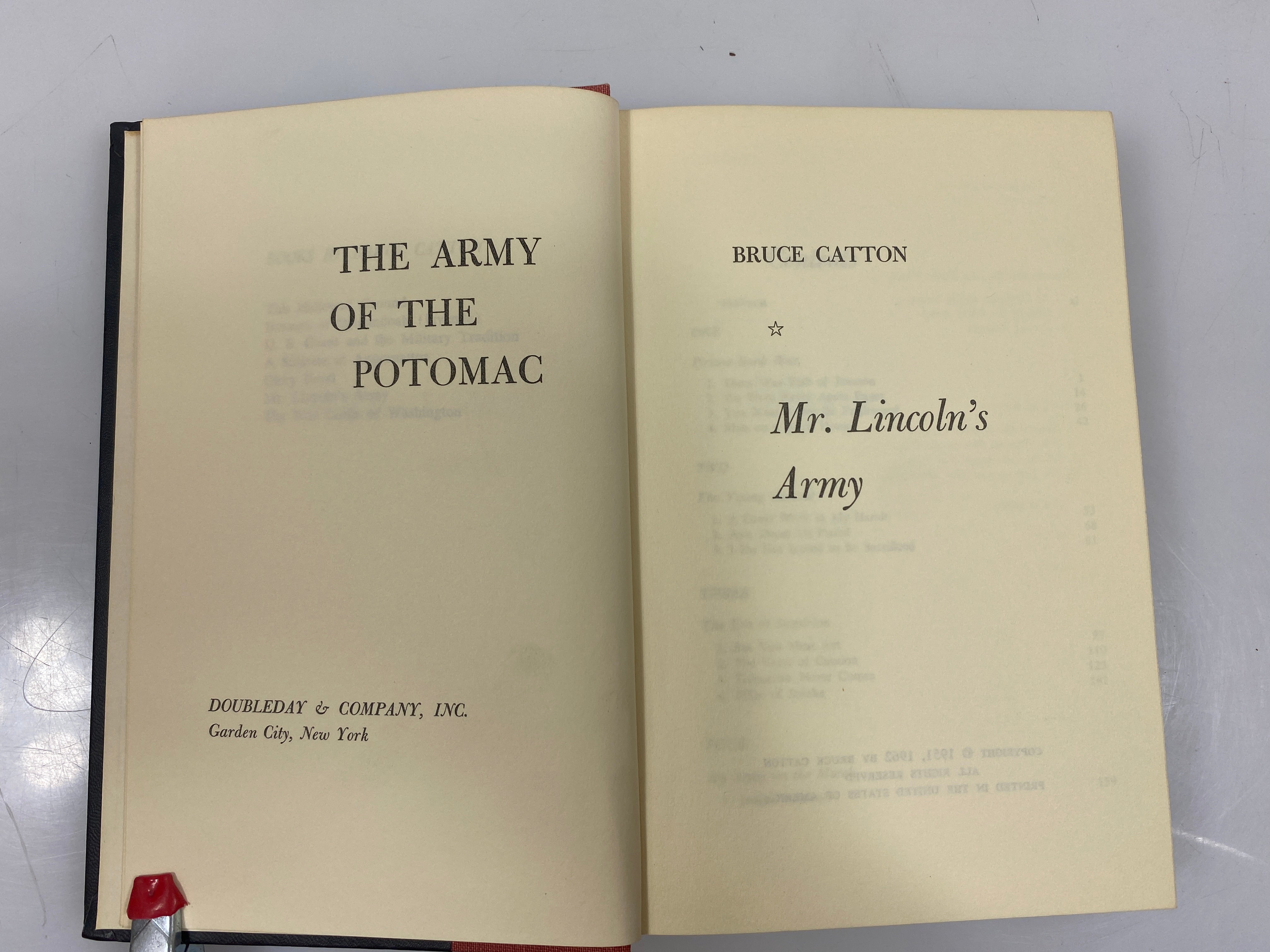 Set of 3 The Army of the Potomac by Bruce Catton 1952-62 HC
