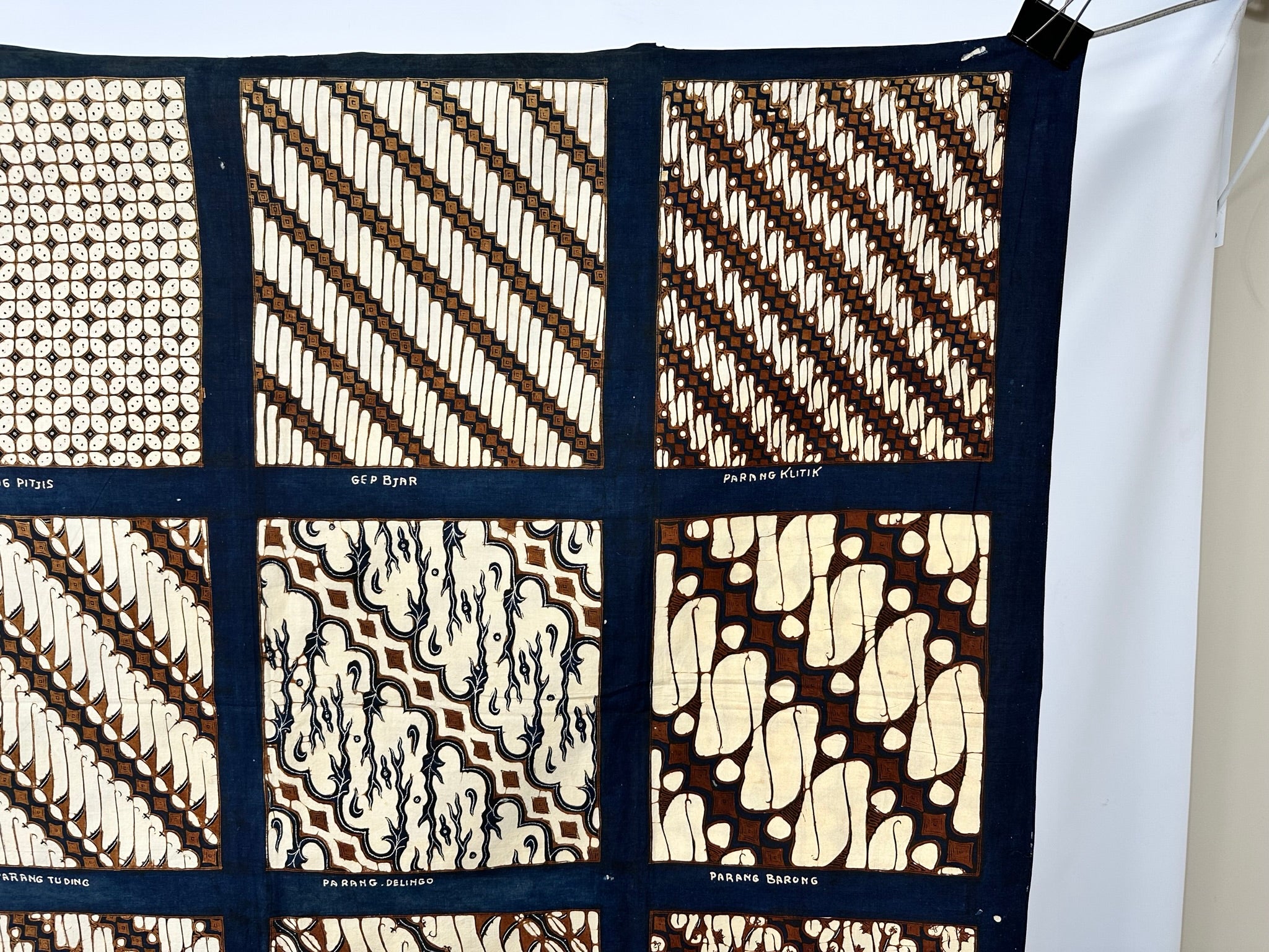 Vintage 95x40 Batik Research Institute Pattern Tapestry