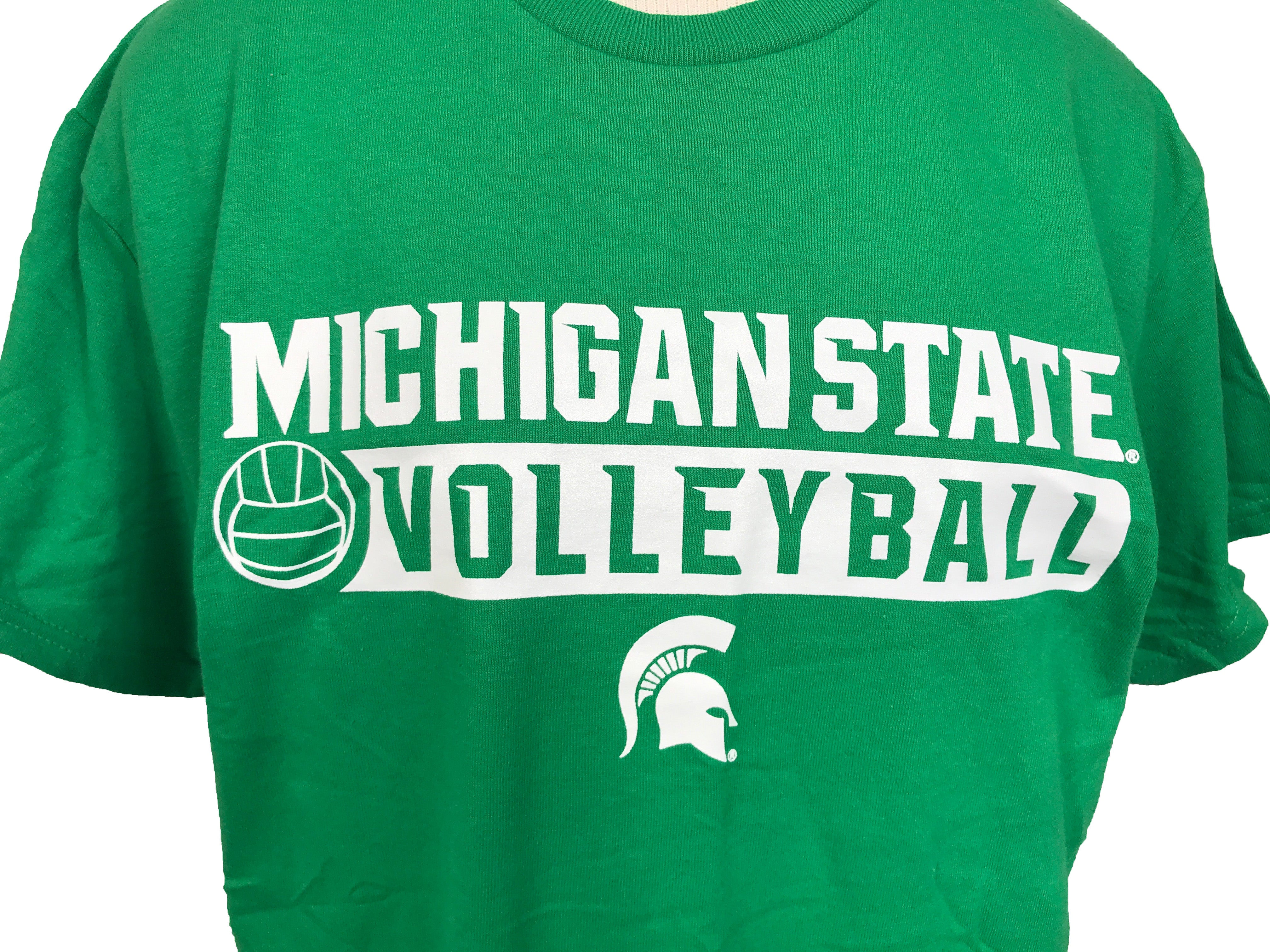 Michigan State Volleyball Green T-Shirt Unisex Size Large