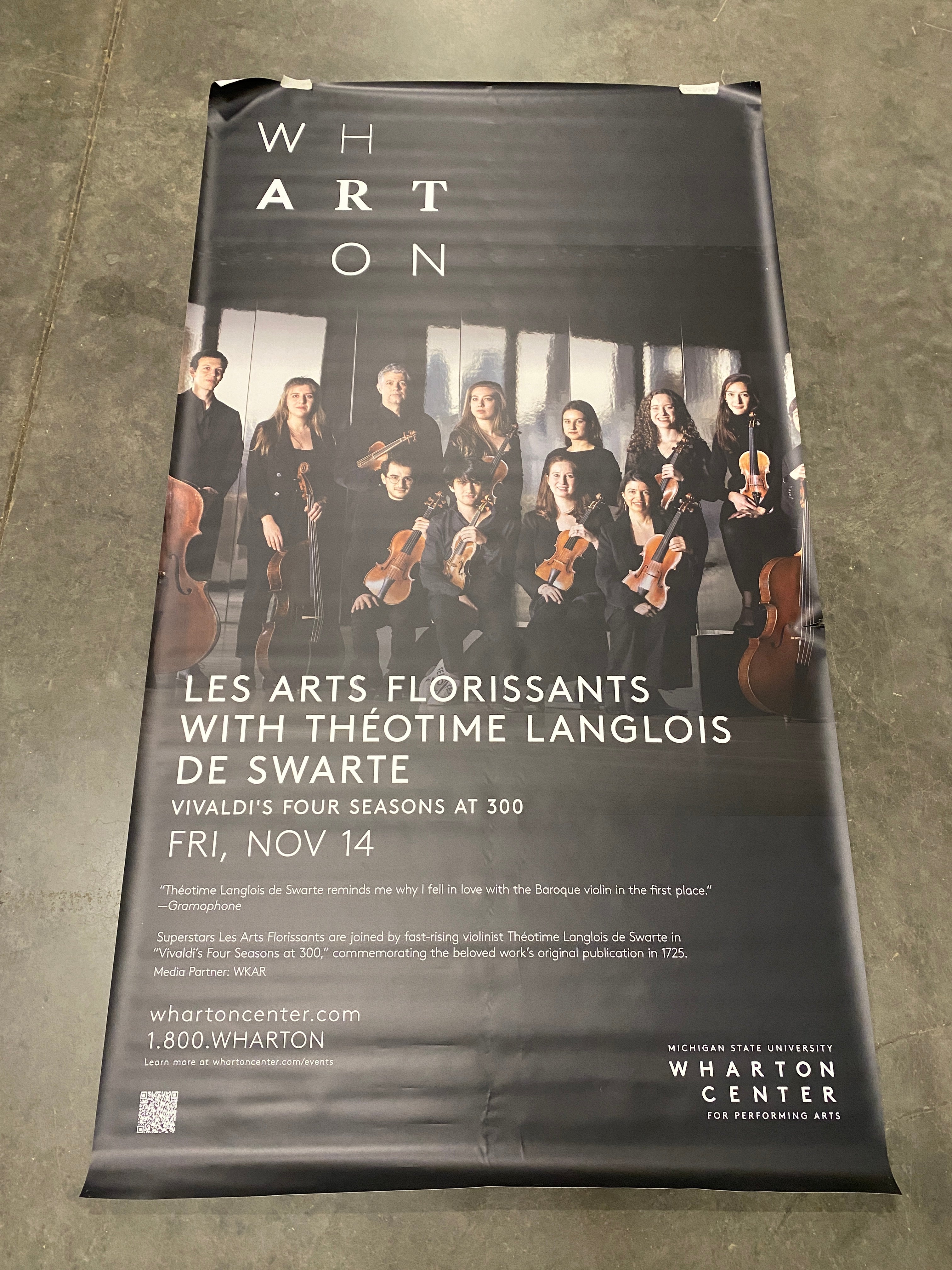 Wharton Center 'Les Arts Florissants With Théotime Langlois De Swarte' Promotional Poster