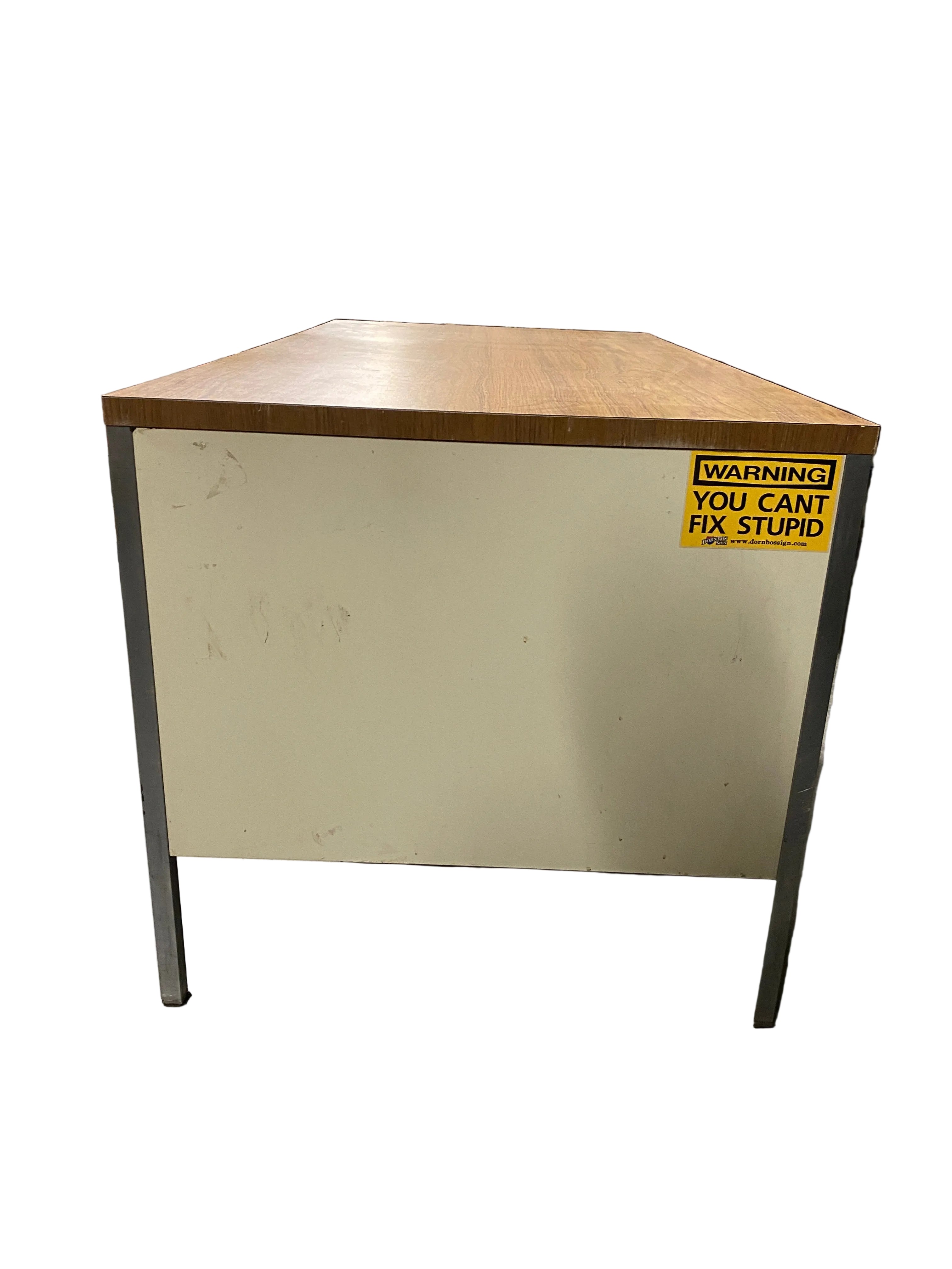 Light Oak Laminate Desk With Drawers