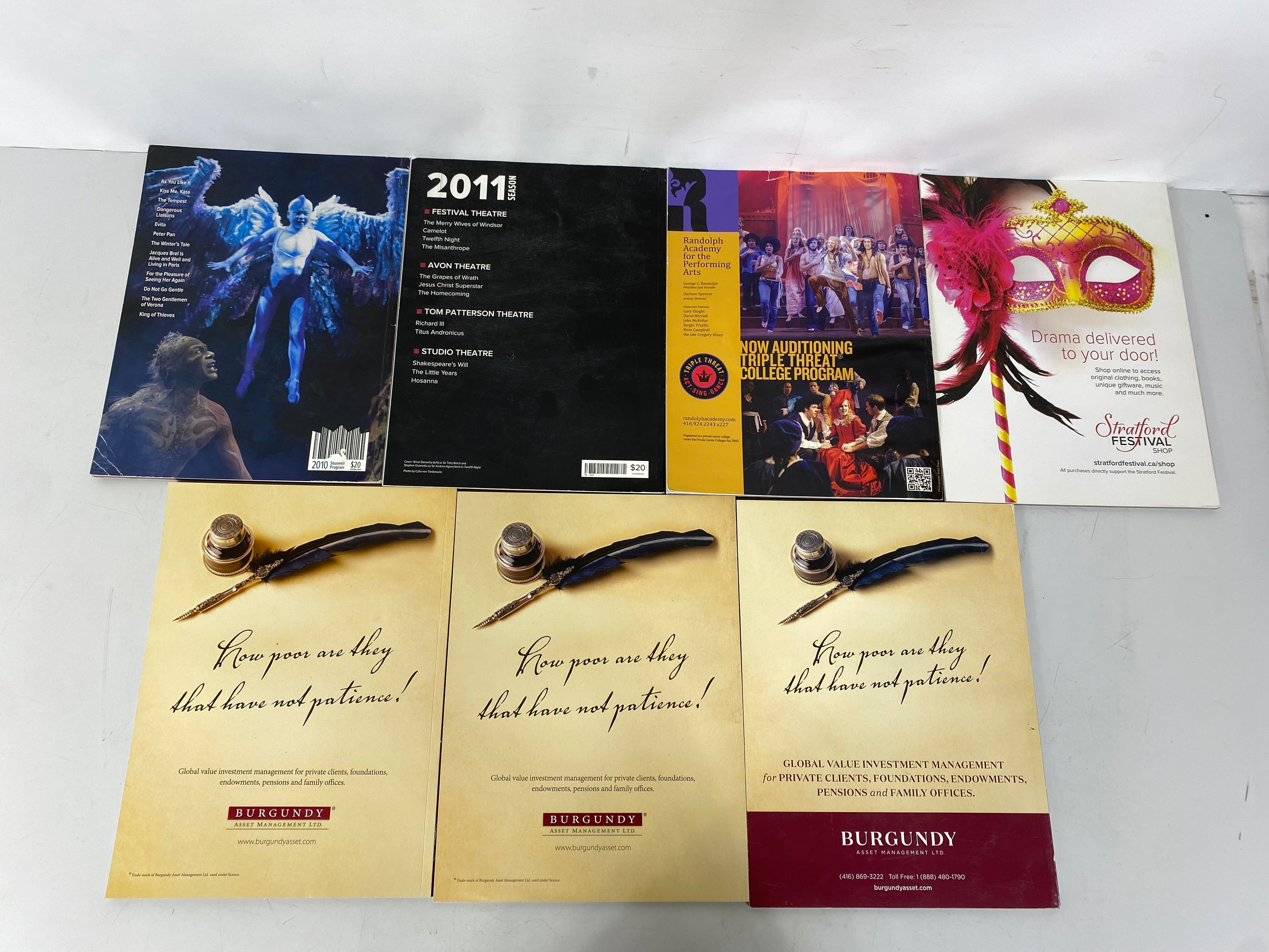 Lot of 14 Stratford Festival of Canada Souvenir Programs 2000-2018 SC