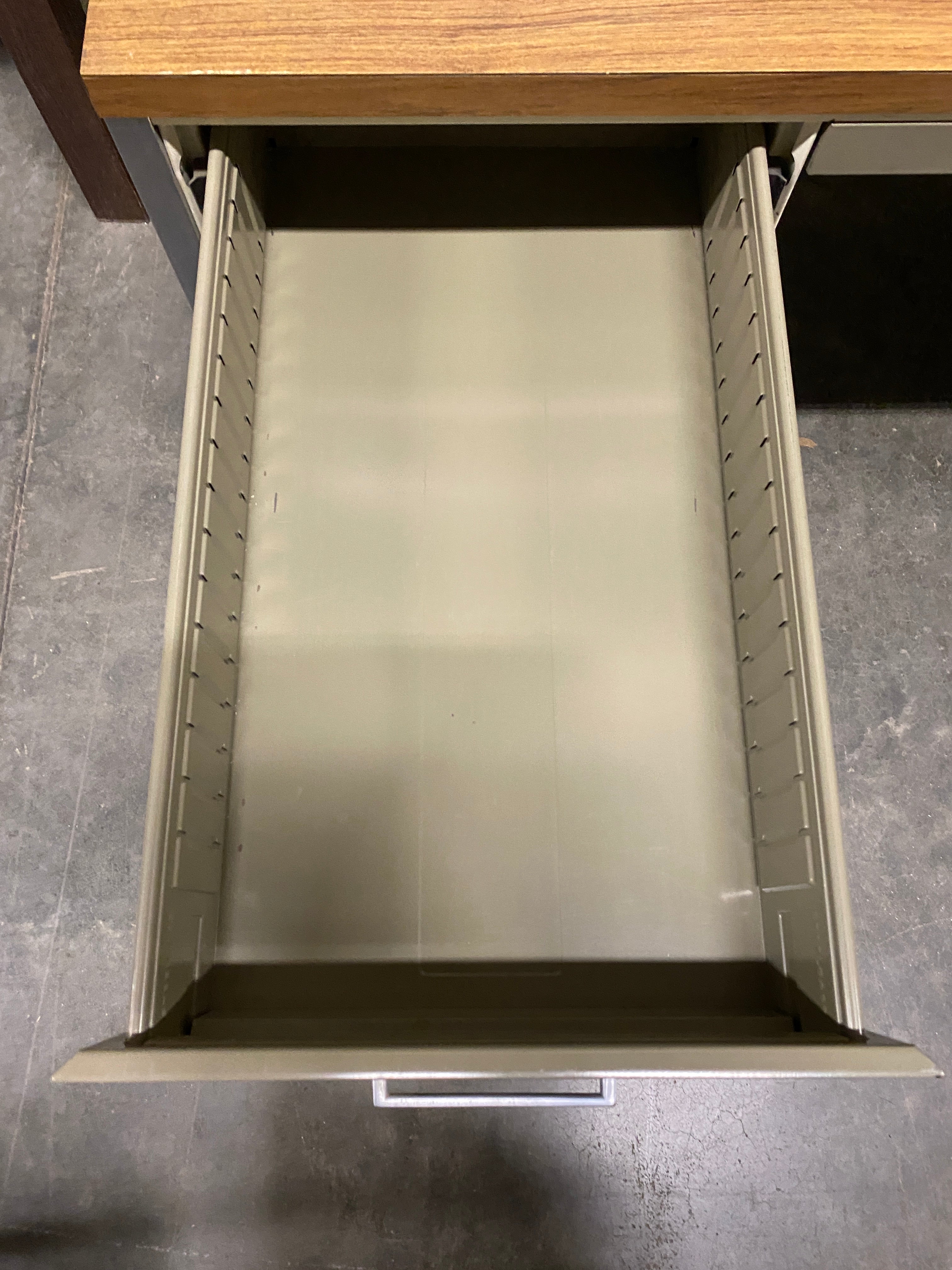 Light Oak Laminate Desk With Drawers