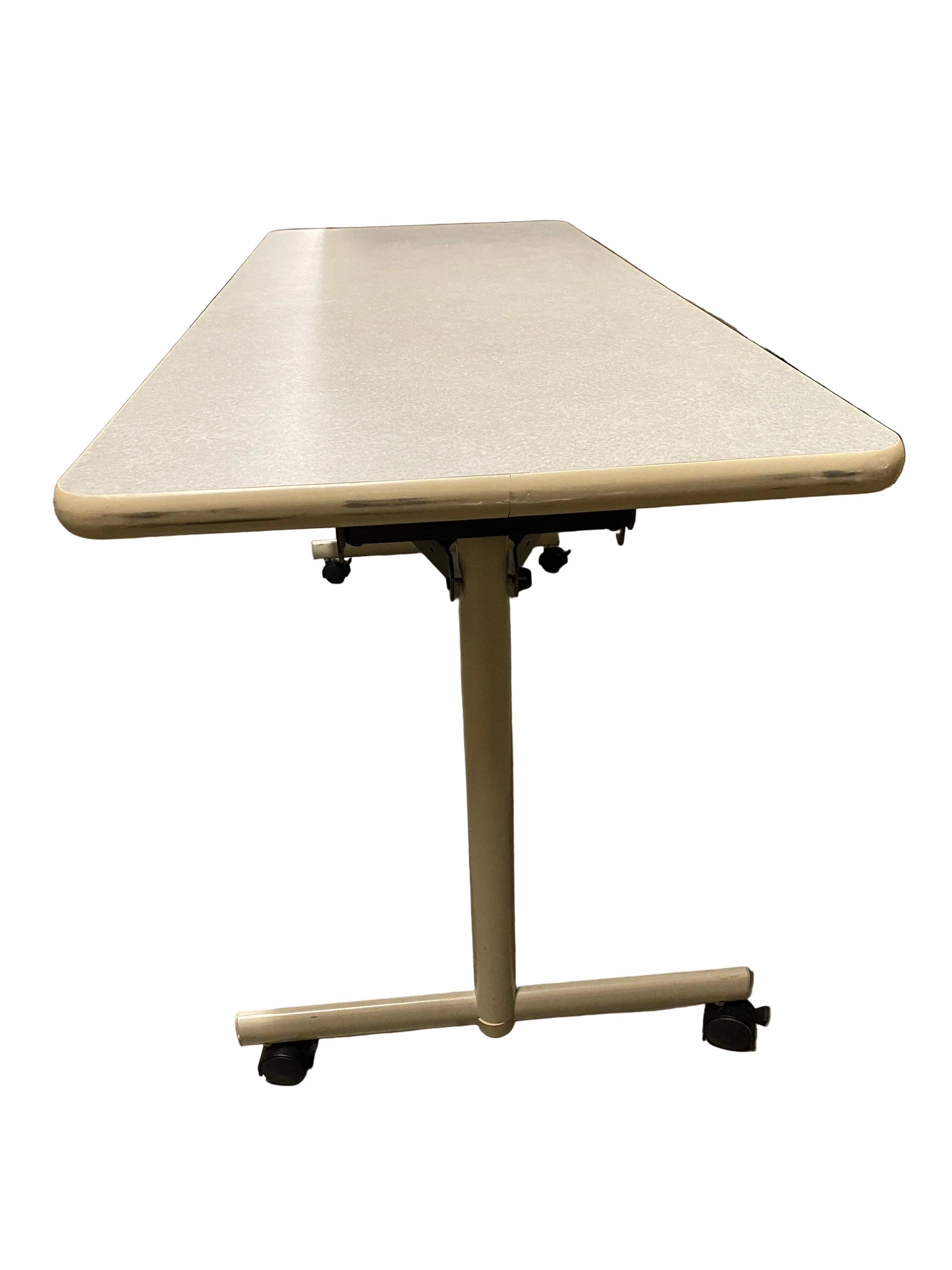 Grey Laminate Table On Wheels
