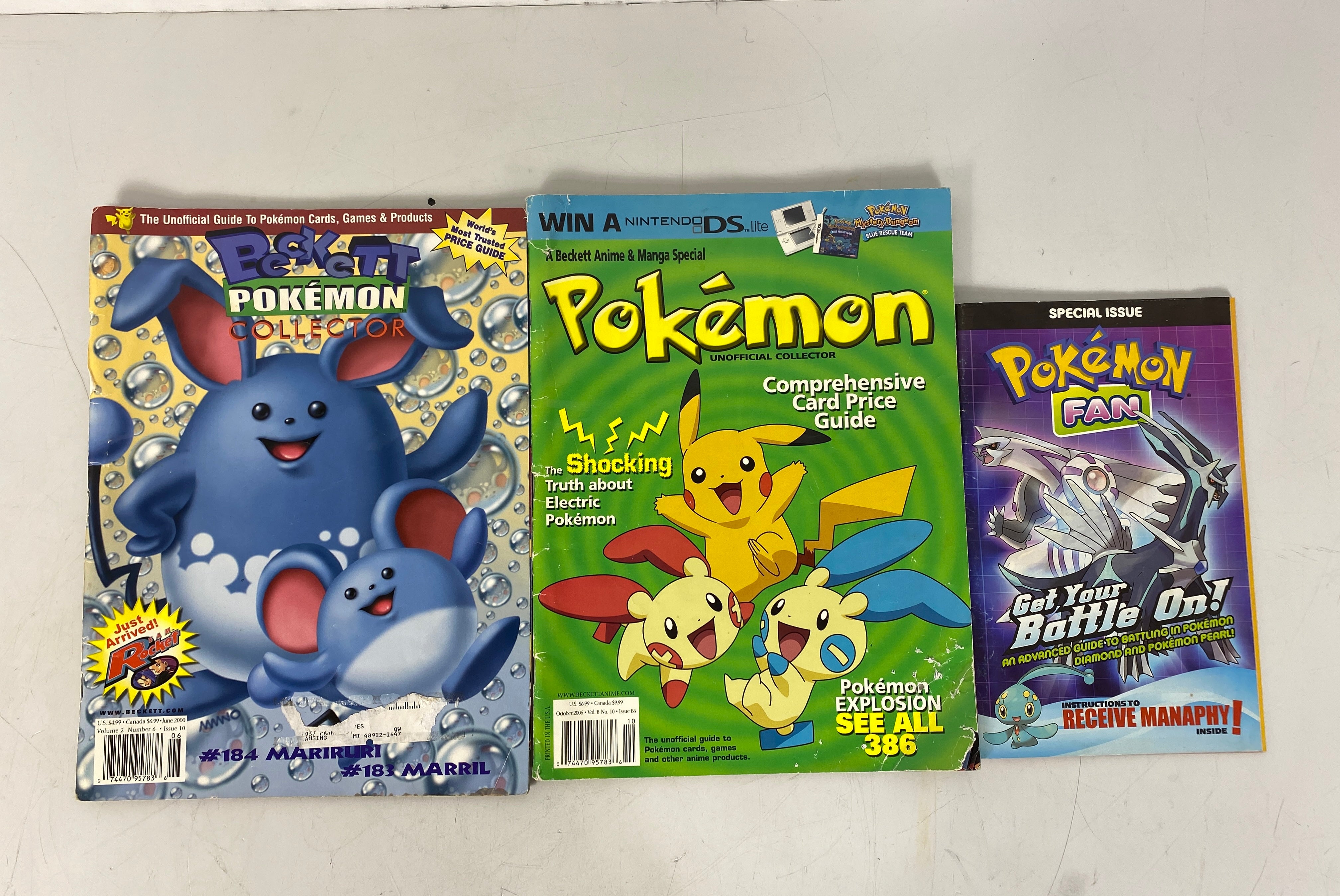 Lot of 3 Pokemon Fan & Collector Magazines 2000-2007 SC