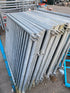 Grey Metal Grated Fence Section