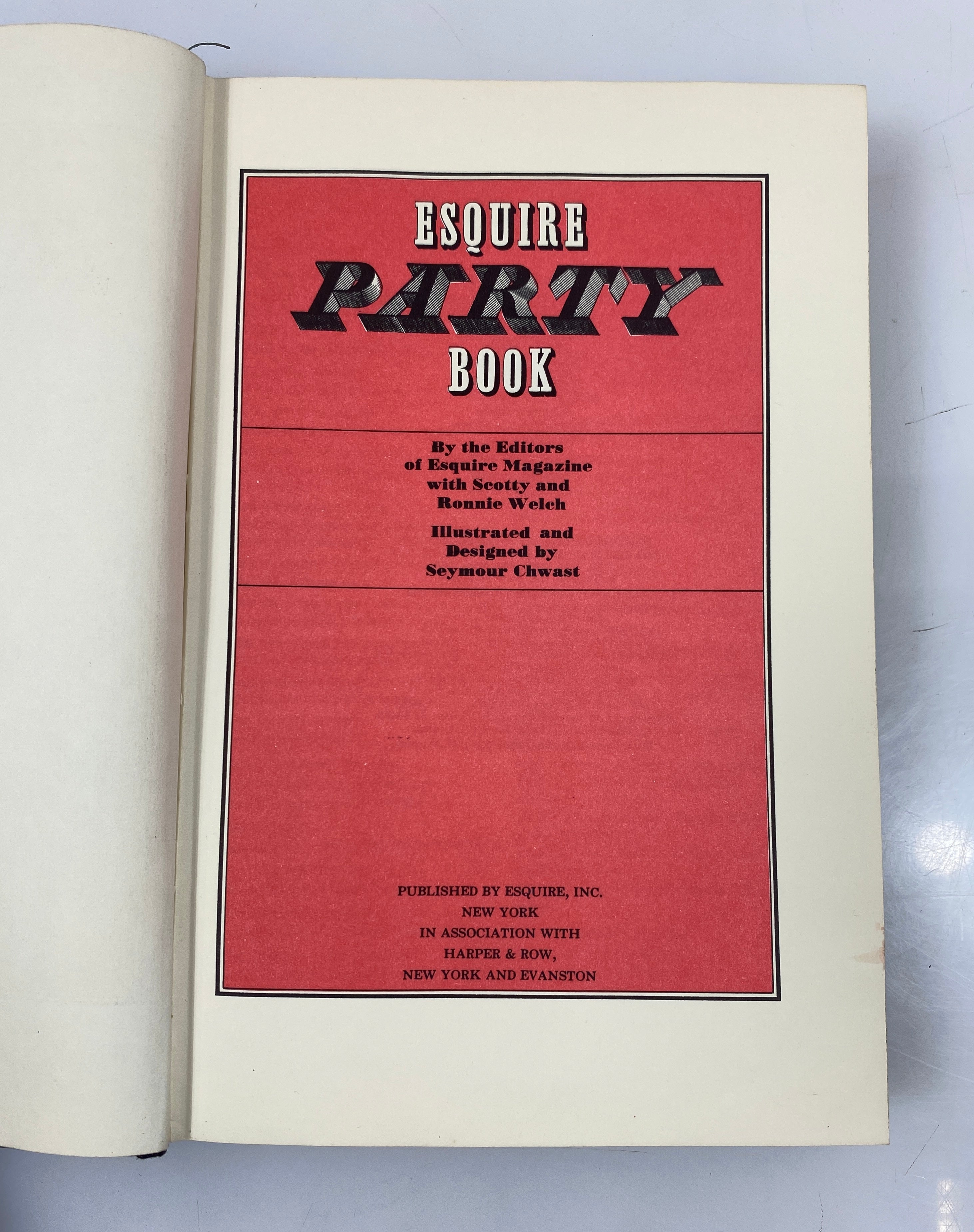 Esquire Party Book: For Entertaining Around the Clock 1965 HCDJ