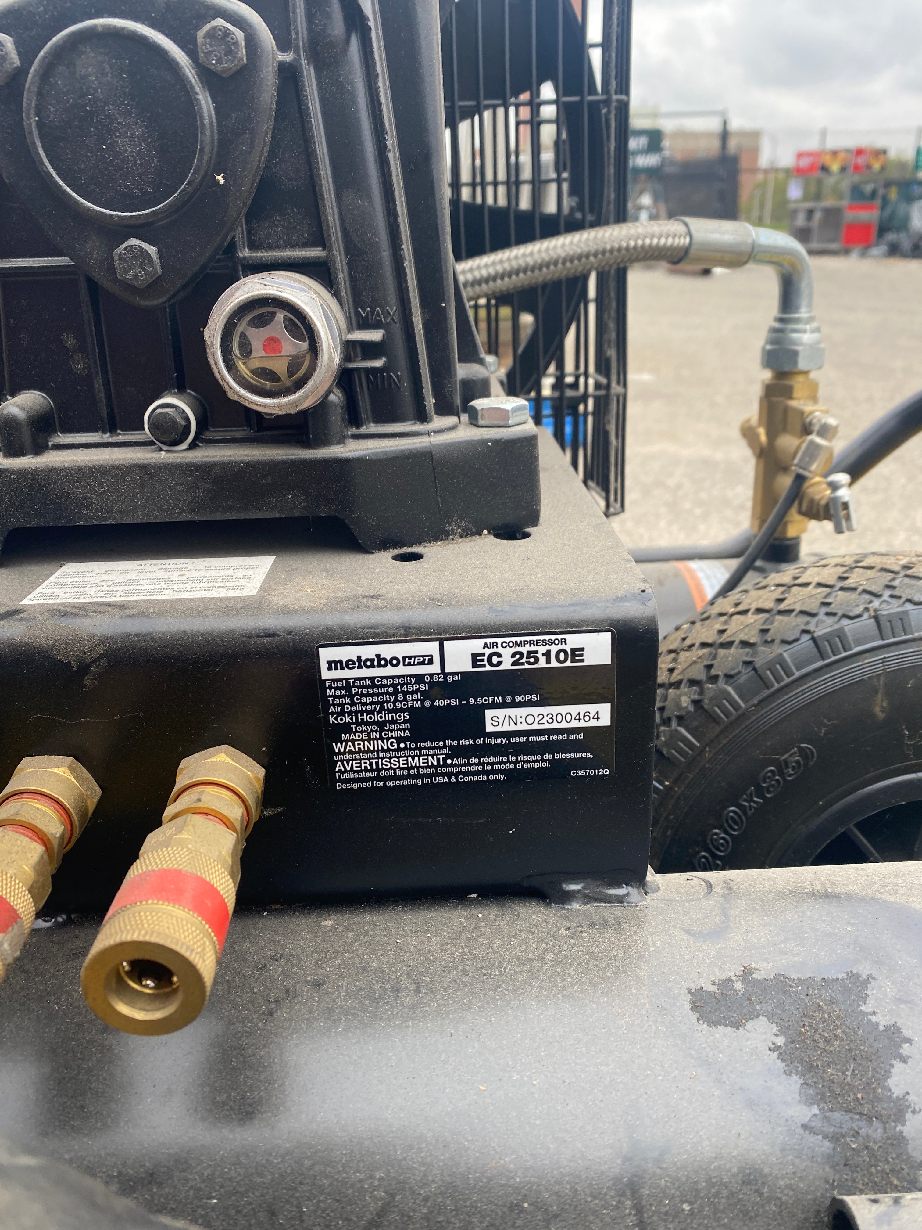 Honda GX 160 Metabo HPT Air Compressor *Untested*