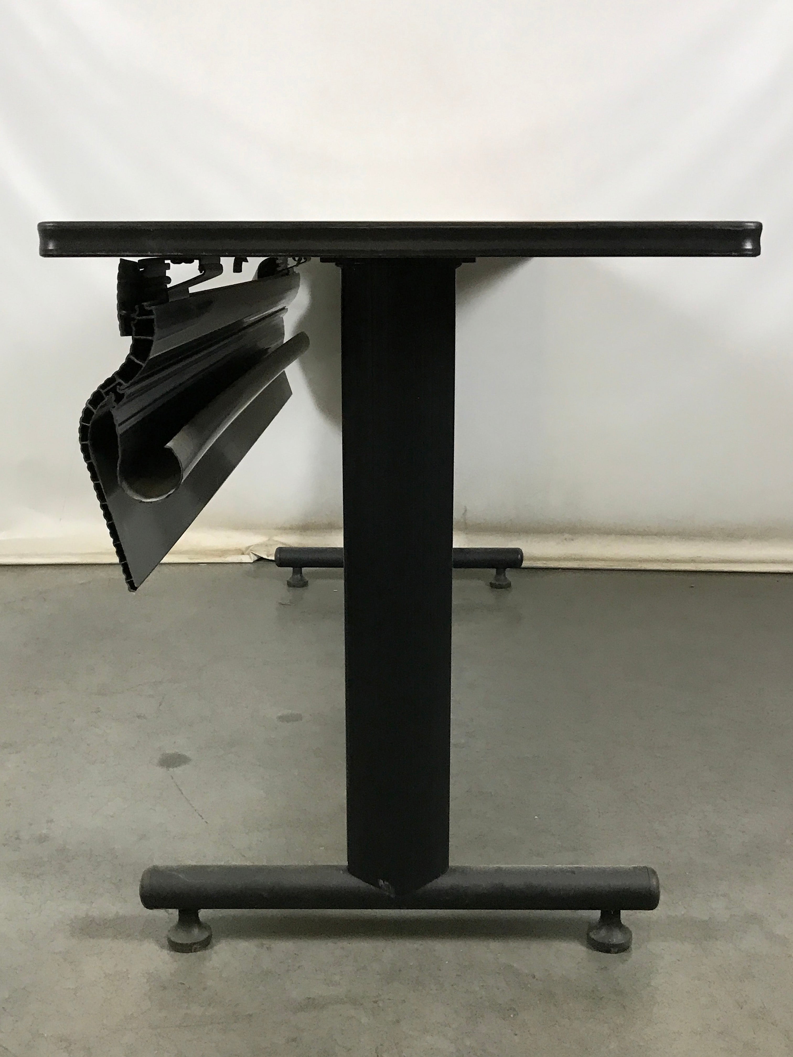 Wooden Table With Metal Frame