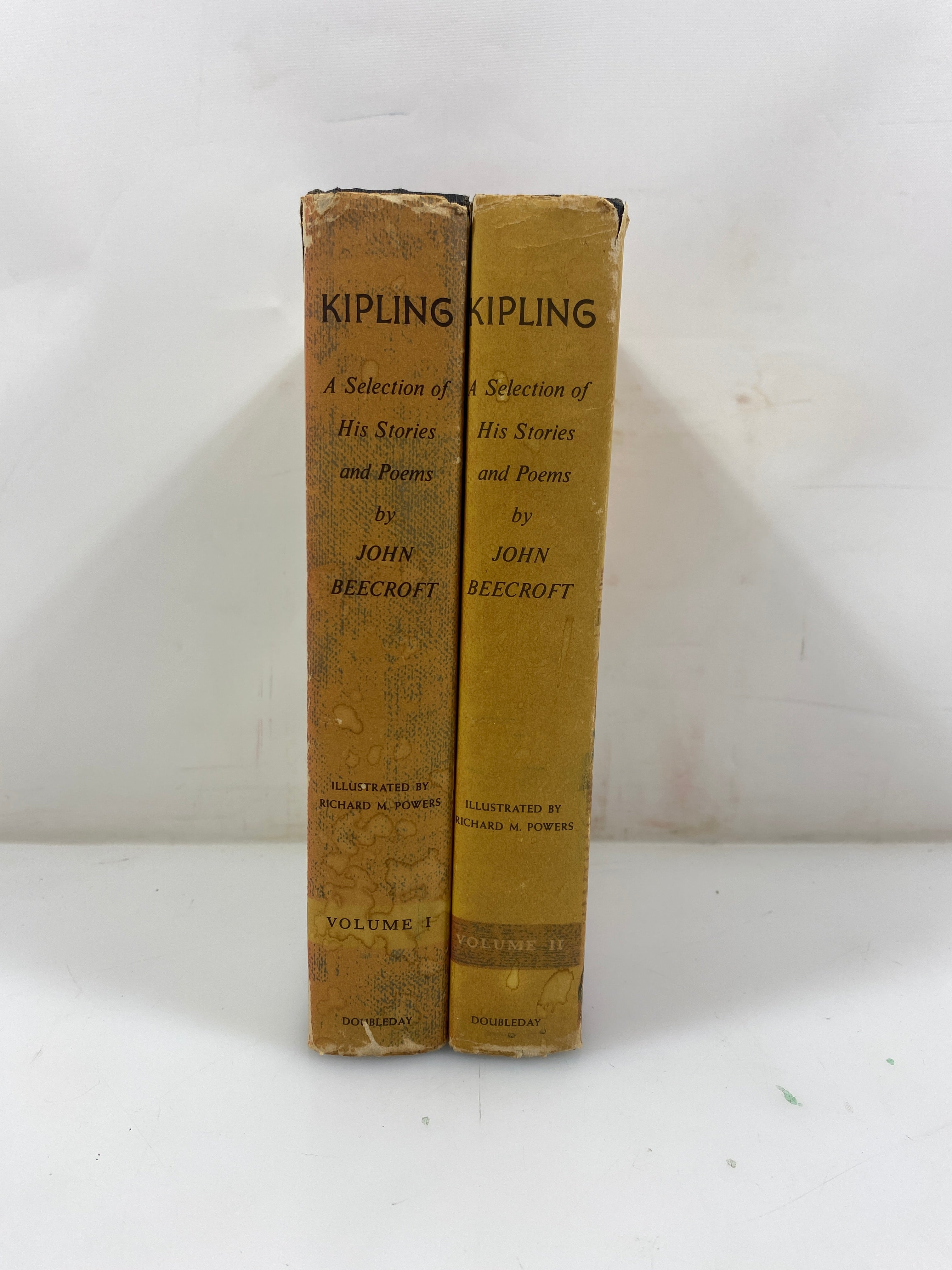 2 Vol. Set: Kipling: A Selection of His Stories and Poems 1956 HCDJ