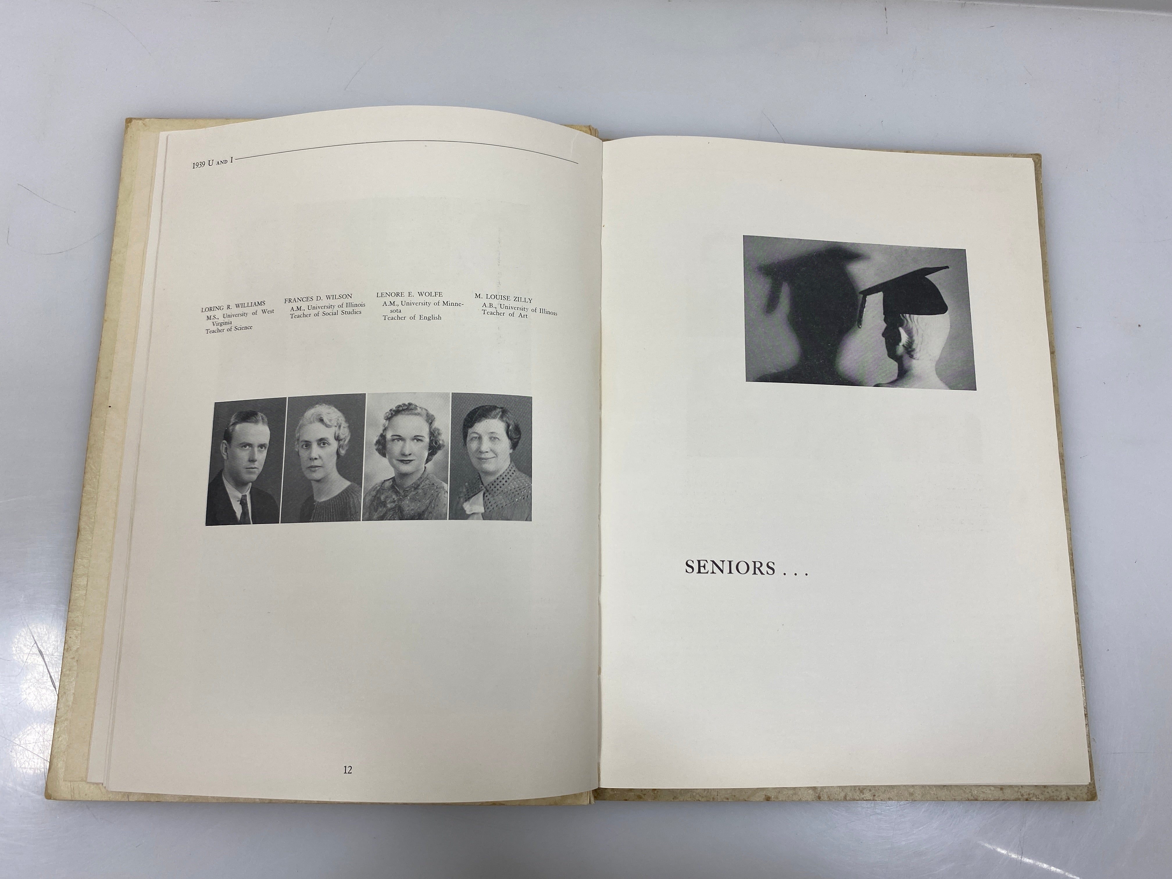 1939 "U and I" University High School Yearbook University of Illinois Urbana, IL
