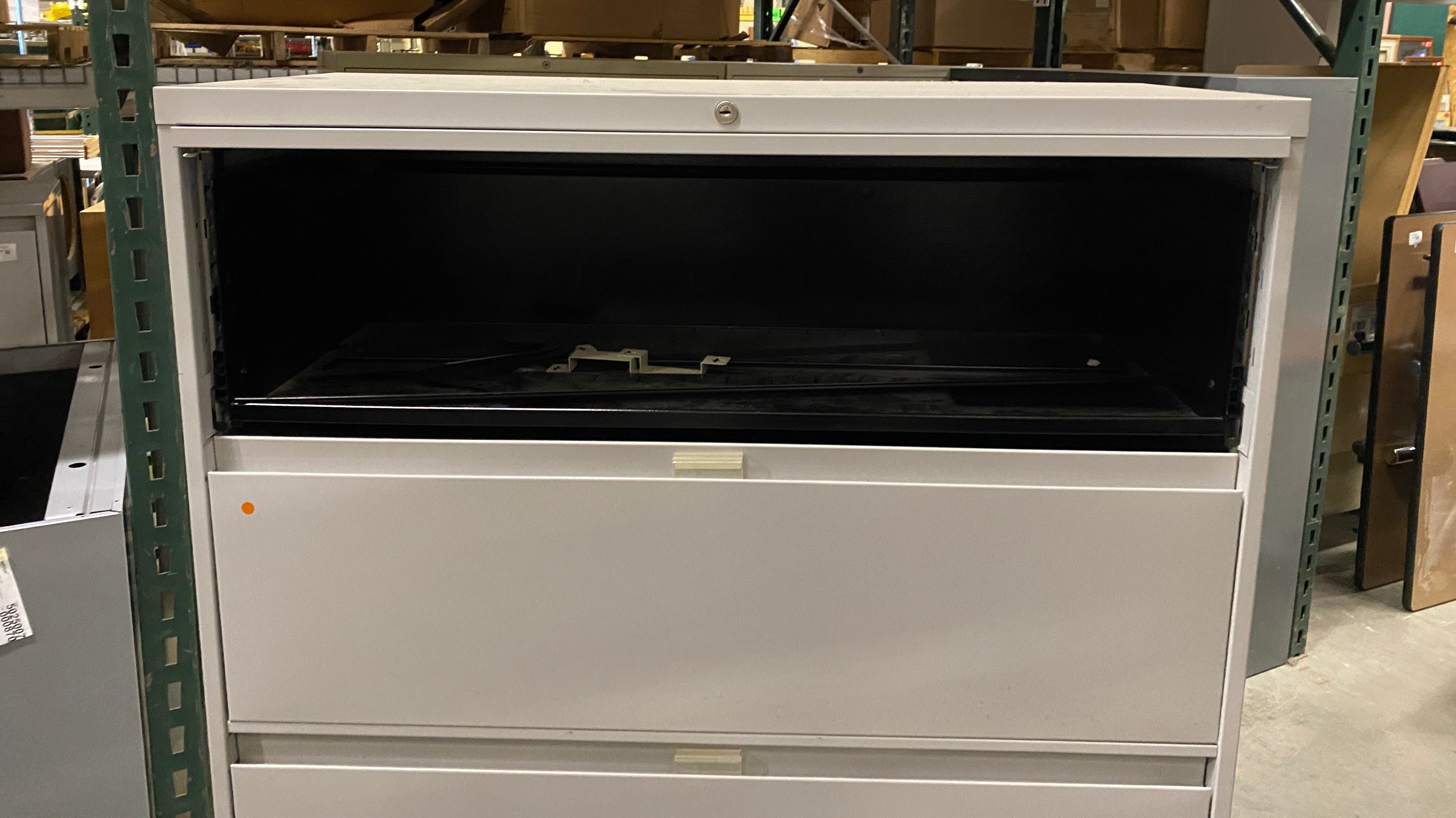 Steelcase Lateral Light Grey 5 Drawer File Cabinet