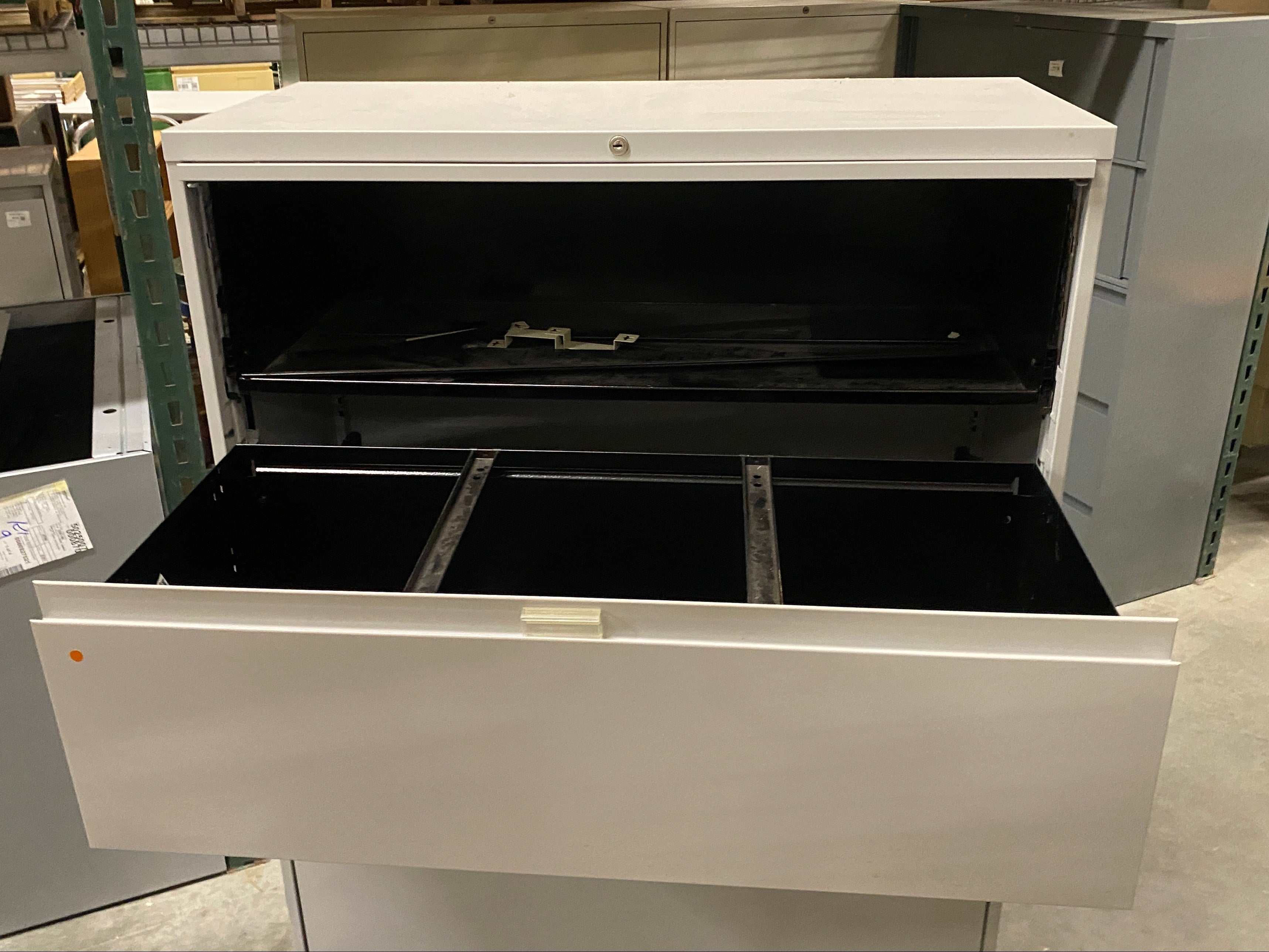 Steelcase Lateral Light Grey 5 Drawer File Cabinet