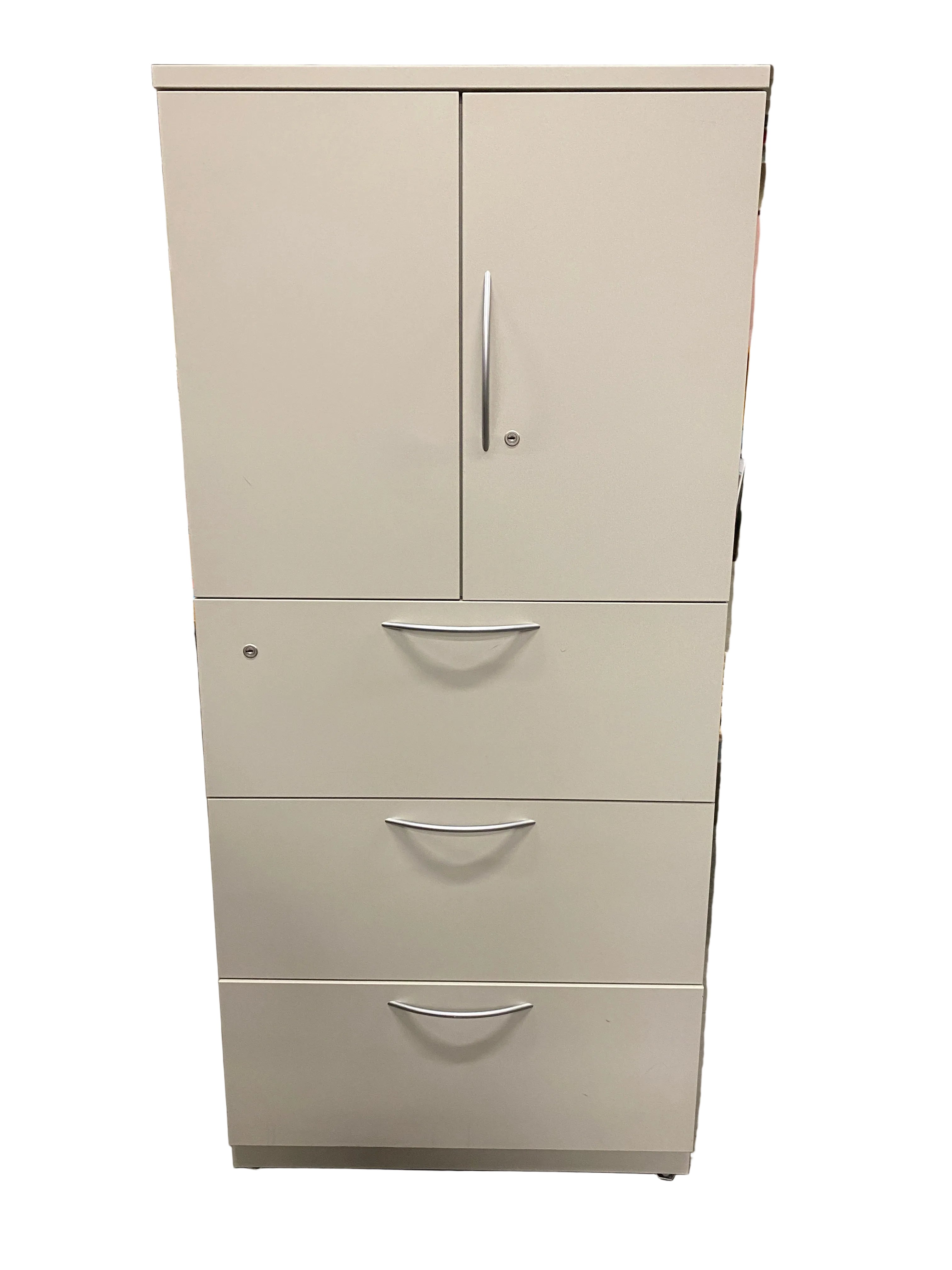 Steelcase # RCC18305EW White Metal Storage Cabinet